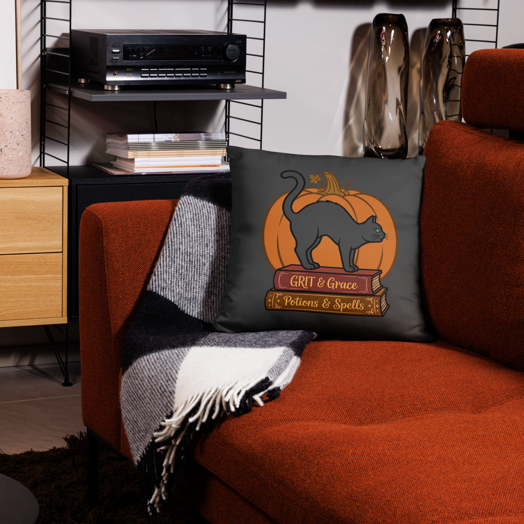 Spooky "Potions & Spells" Pillow