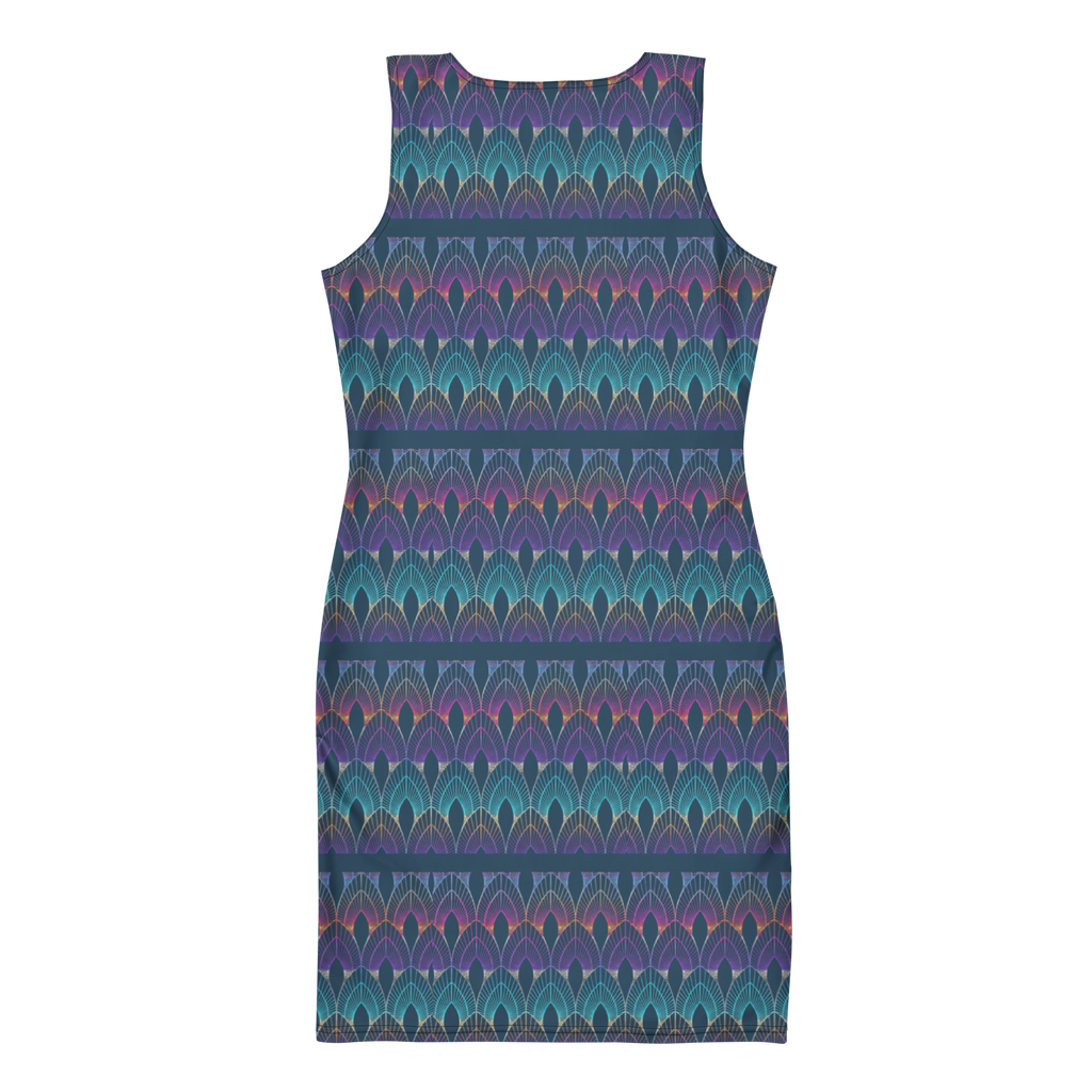 The Art Deco Jewel-Toned Bodycon Cover-Up Dress