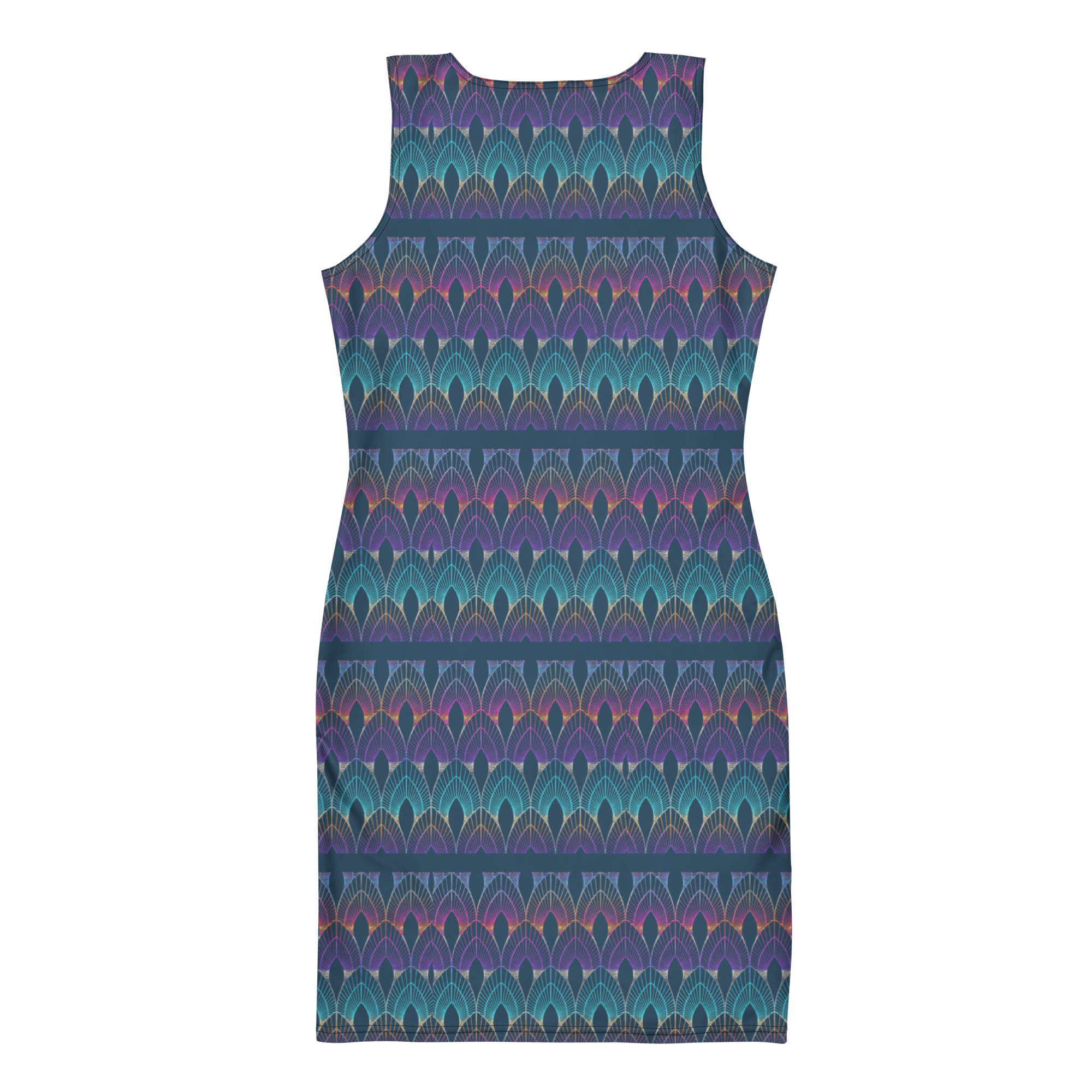 The Art Deco Jewel-Toned Bodycon Cover-Up Dress