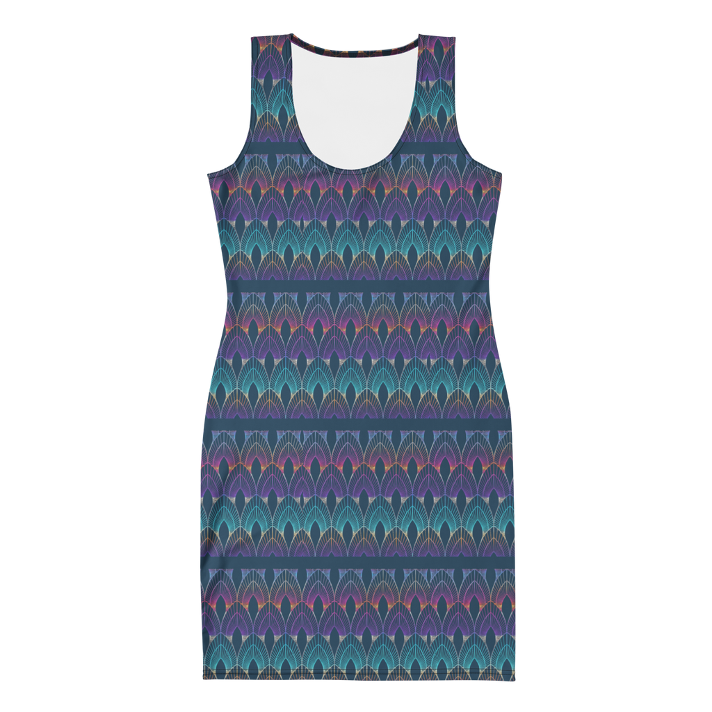 The Art Deco Jewel-Toned Bodycon Cover-Up Dress