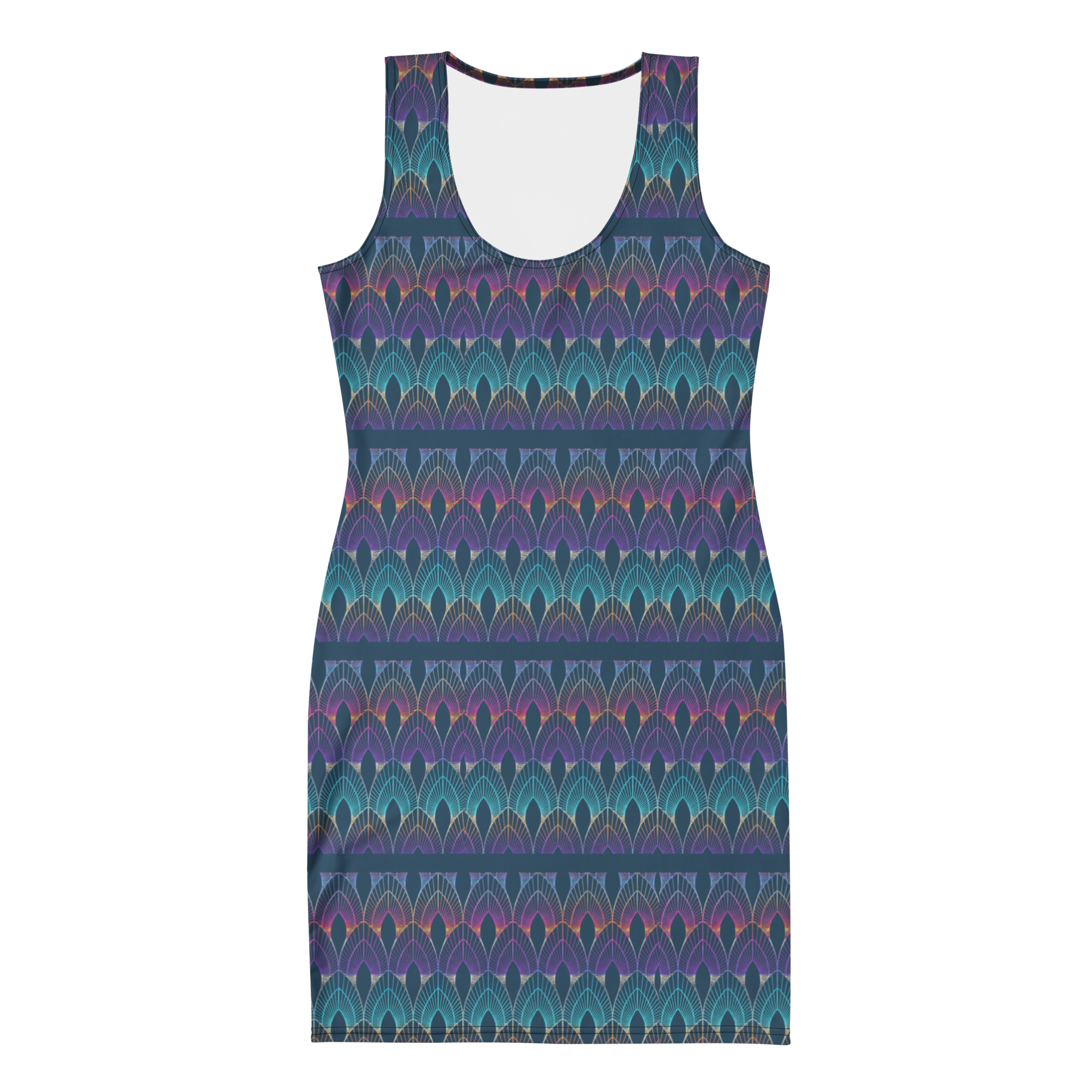 The Art Deco Jewel-Toned Bodycon Cover-Up Dress
