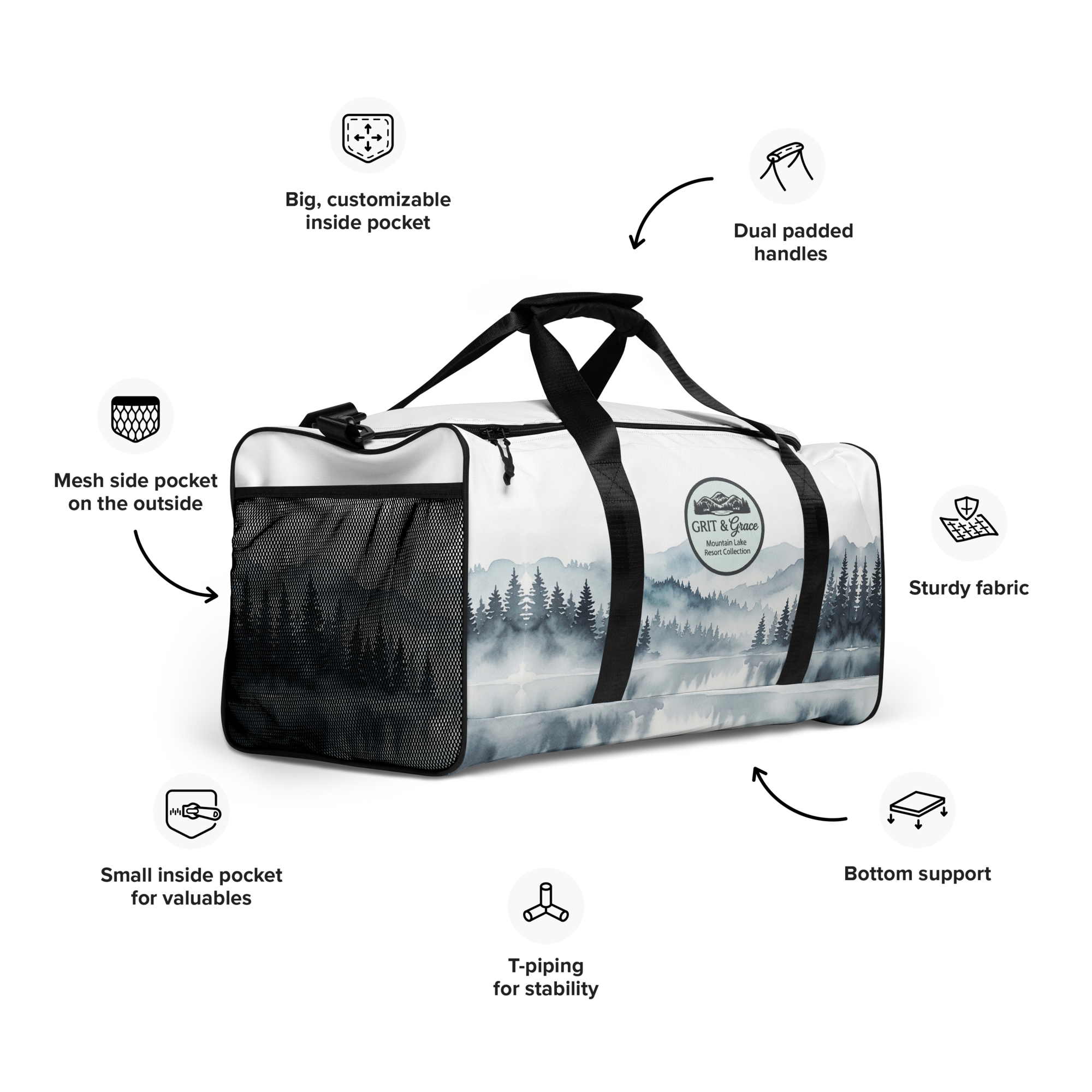 The Blue Ridge Escape Premium Scenic Duffle Bag