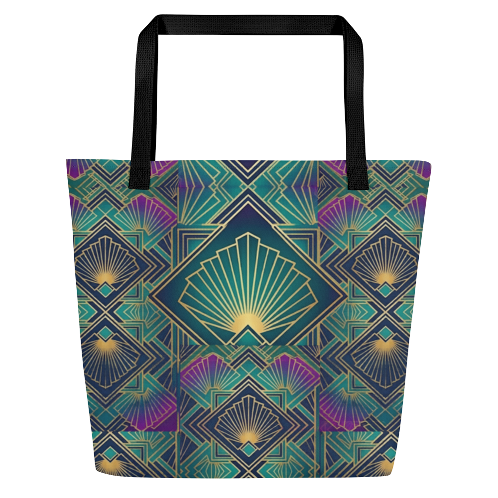 The Art Deco Jewel-Toned Large Tote Bag