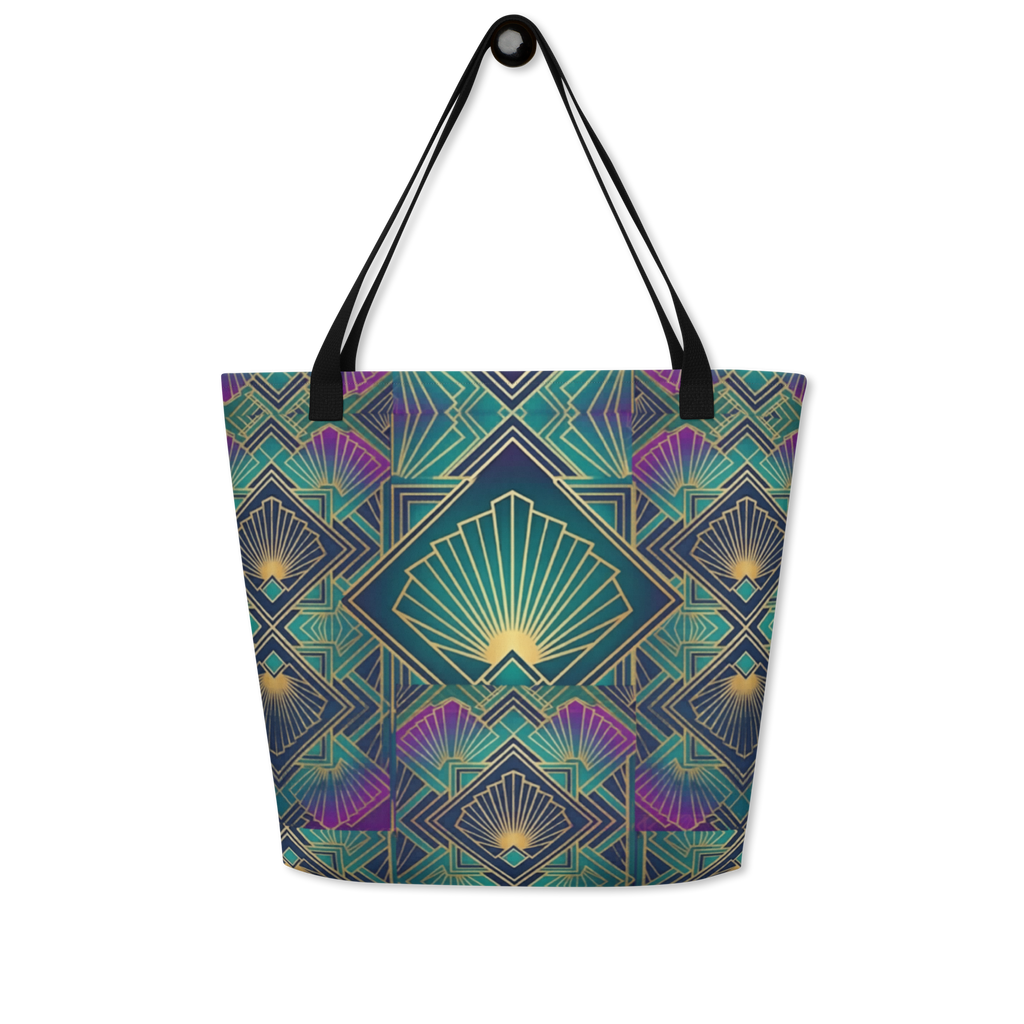 The Art Deco Jewel-Toned Large Tote Bag