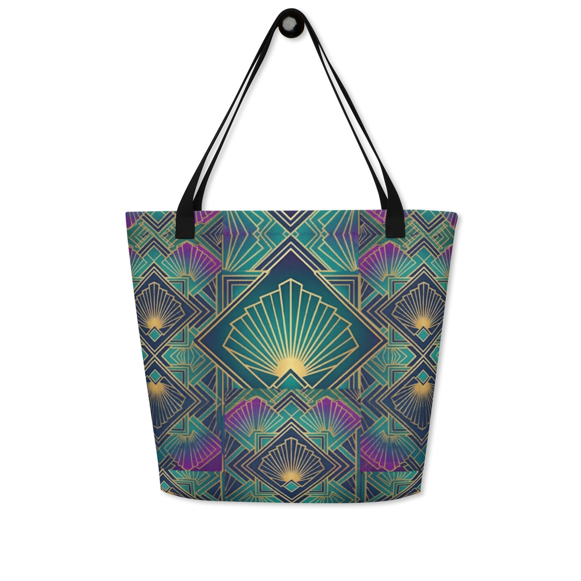 The Art Deco Jewel-Toned Large Tote Bag
