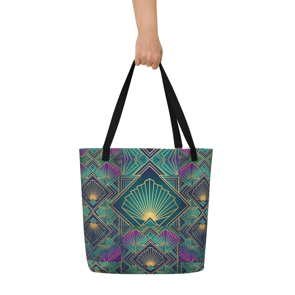 The Art Deco Jewel-Toned Large Tote Bag