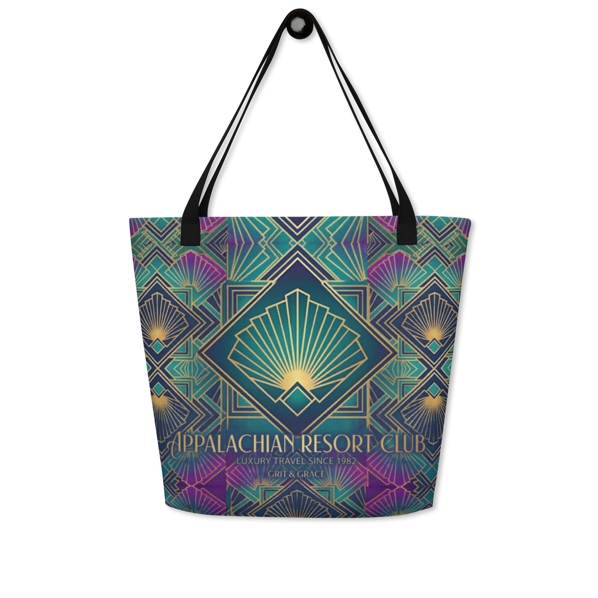 The Art Deco Jewel-Toned Large Tote Bag