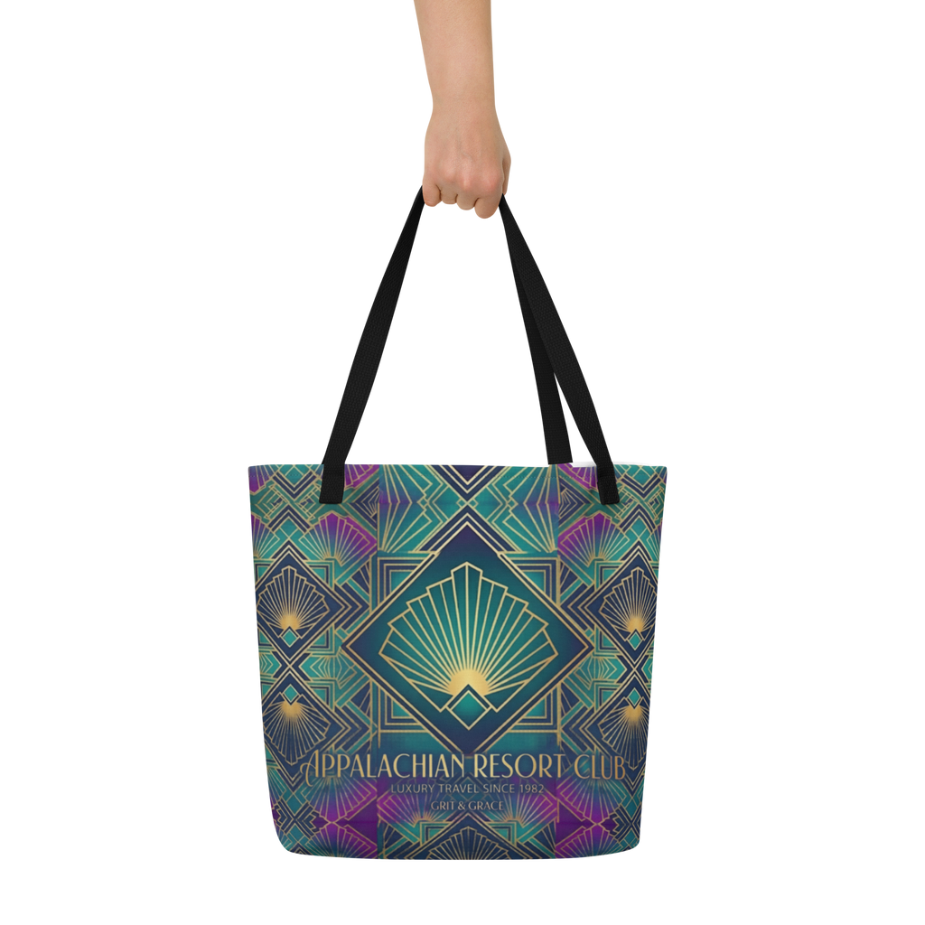 The Art Deco Jewel-Toned Large Tote Bag