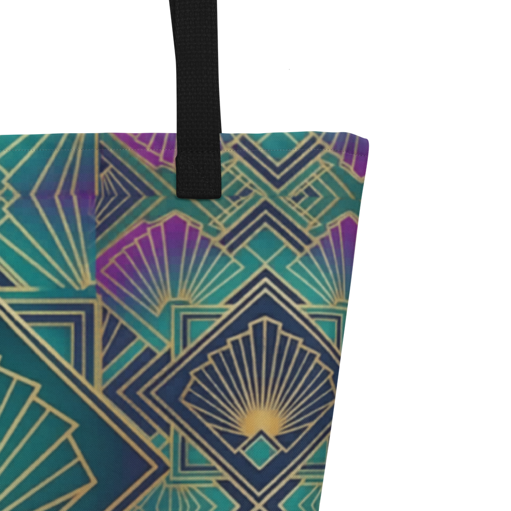 The Art Deco Jewel-Toned Large Tote Bag