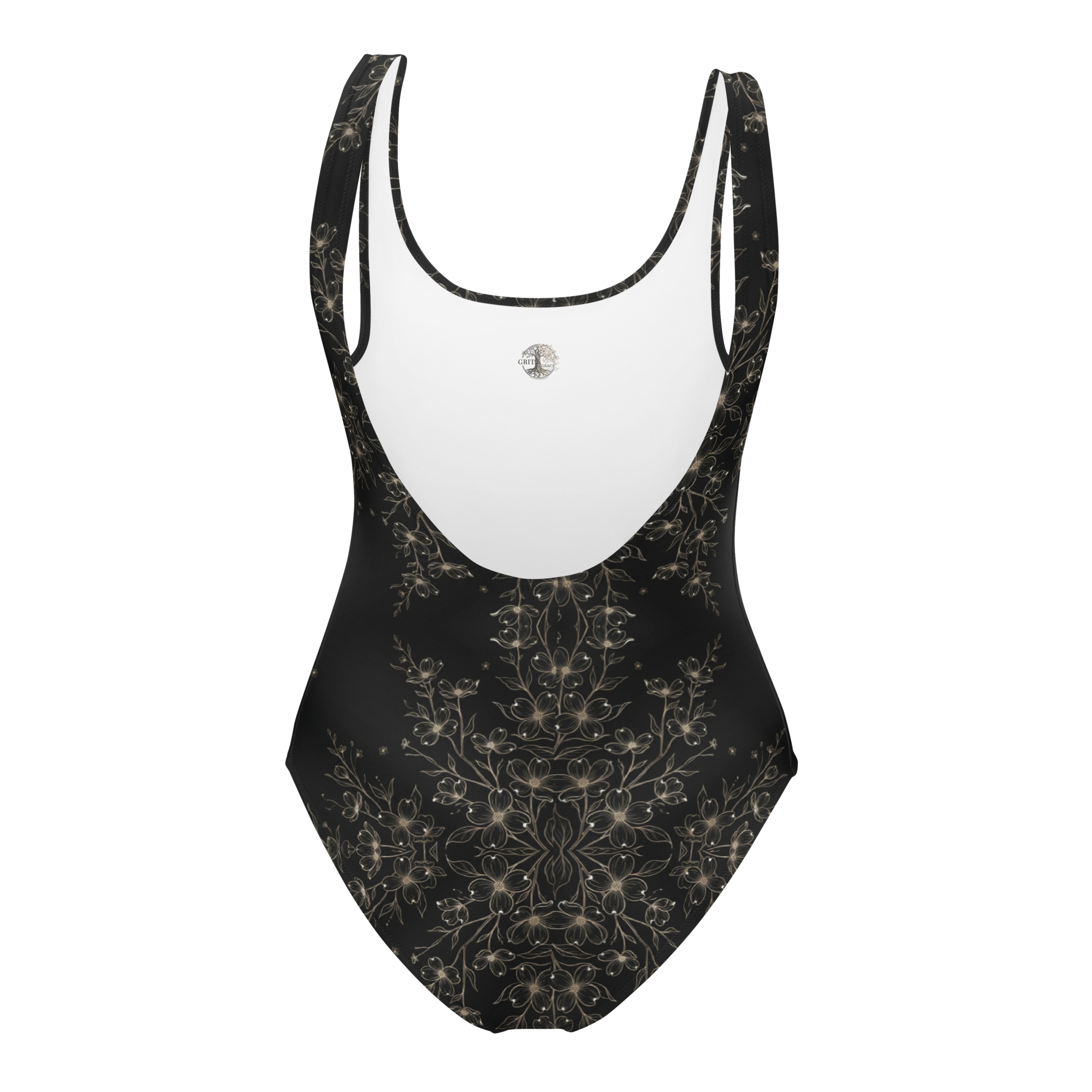 Wildflower Noir One-Piece – Gold Detail
