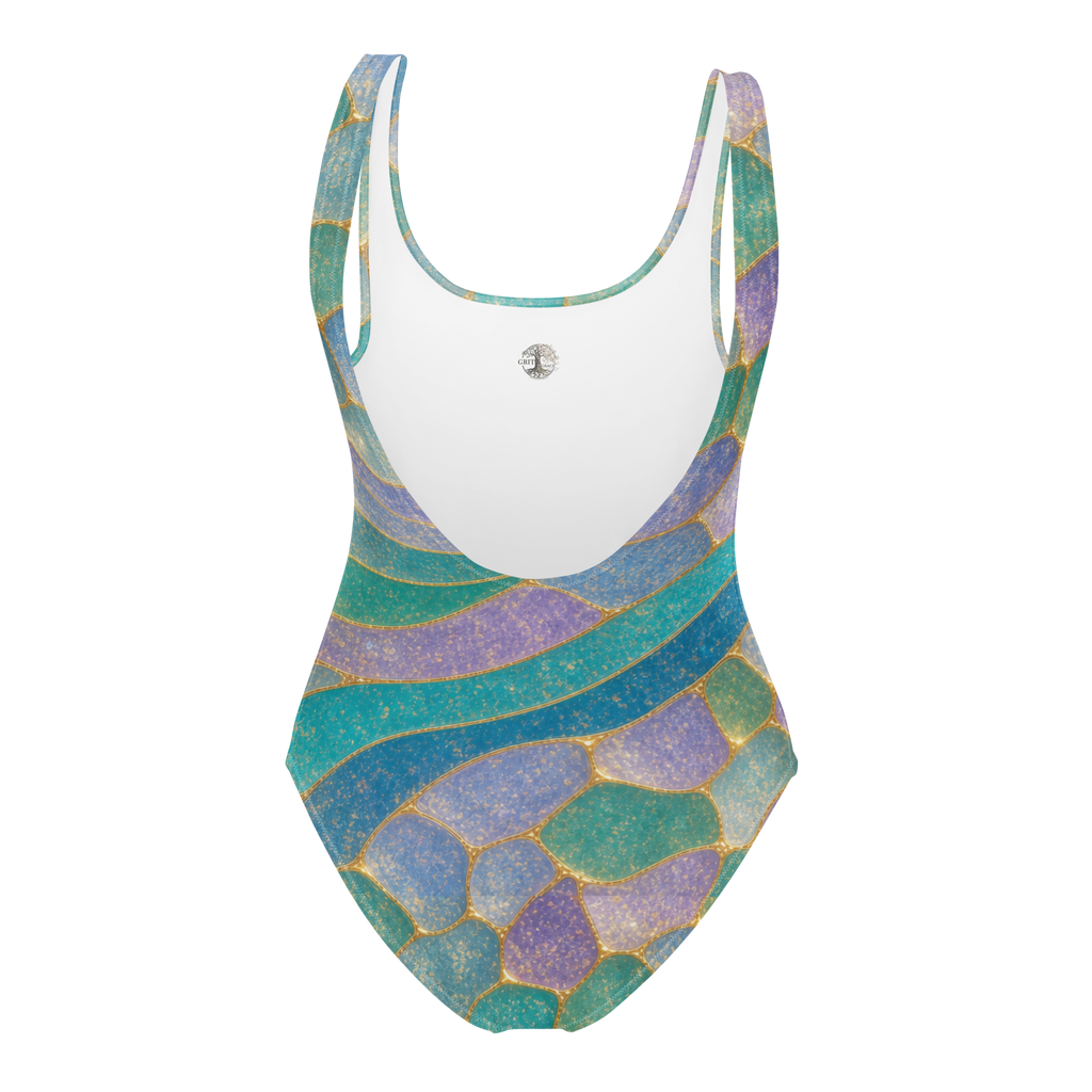The Refined Elegance Sea Glass & Pearls Premium One-Piece