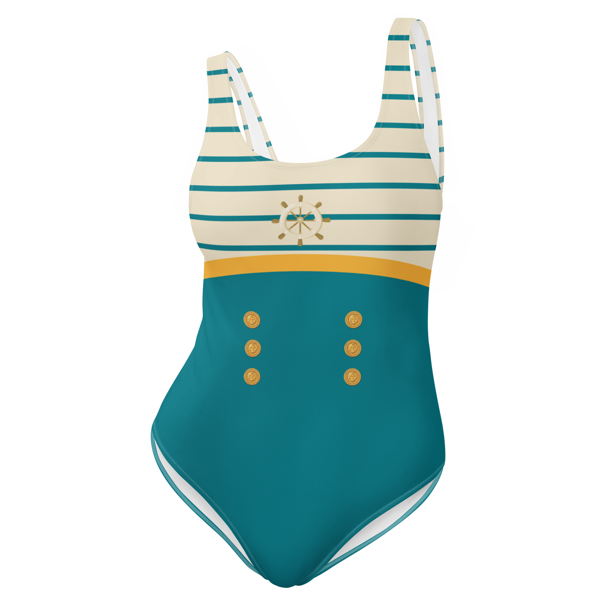 The Vintage Americana  Regatta Club High-Waist Silhouette Swimsuit