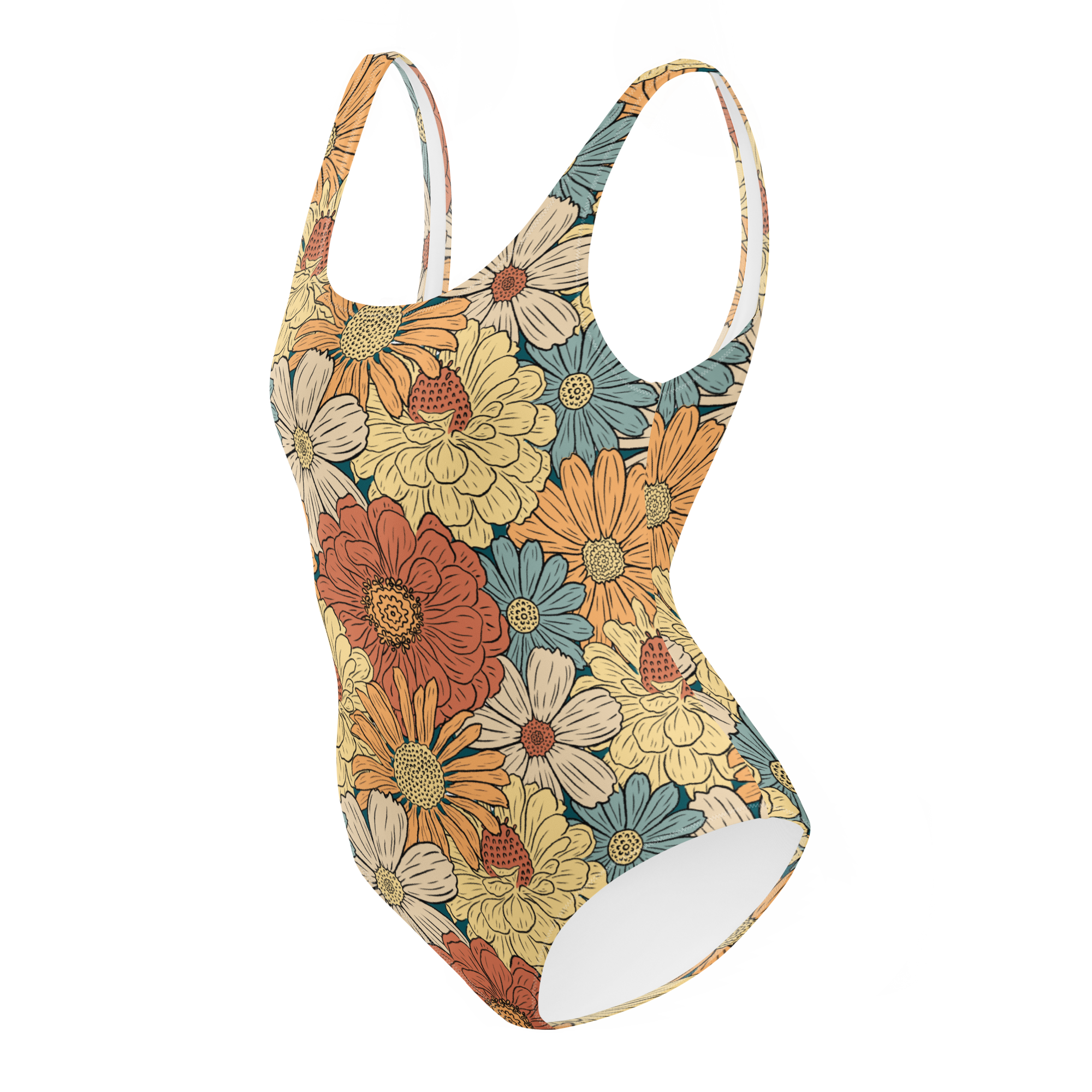 The Vintage Americana Dahlia & Daisy One-Piece Swimsuit