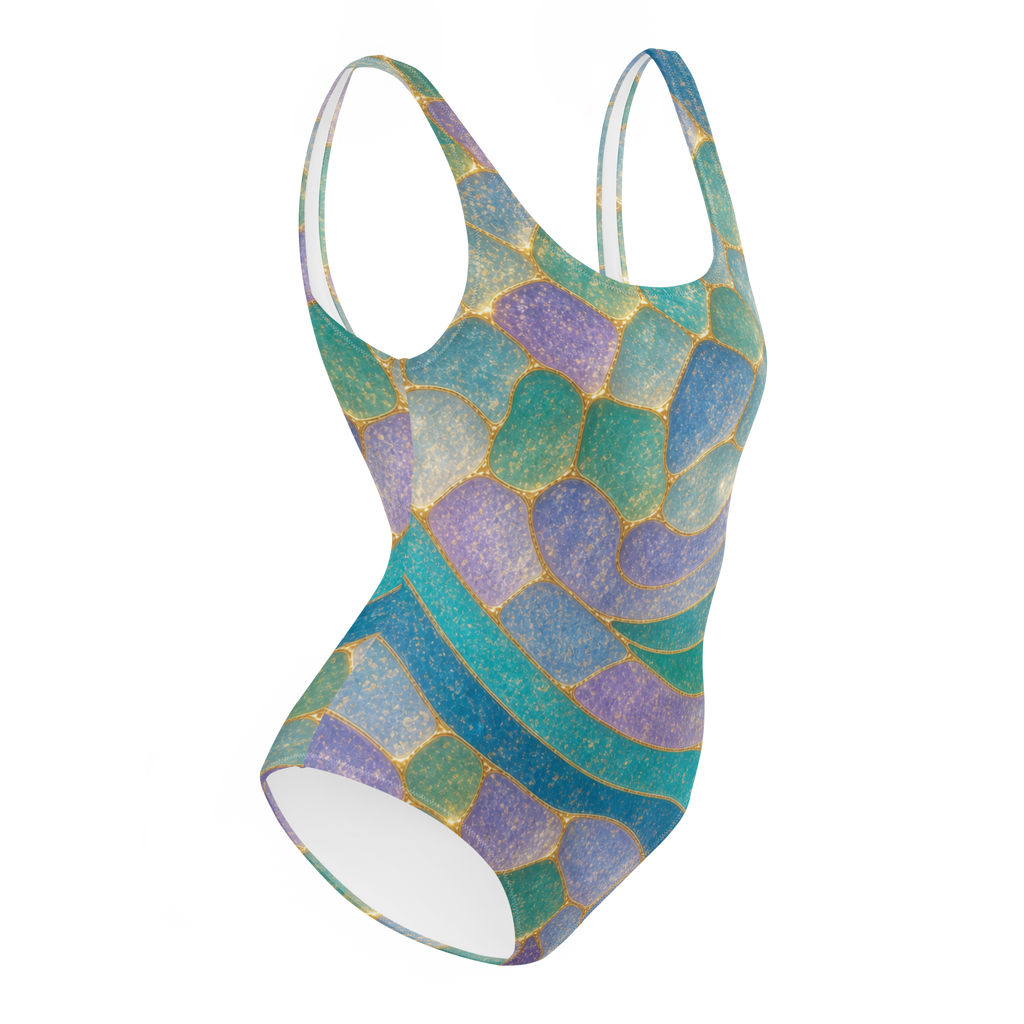 The Refined Elegance Sea Glass & Pearls Premium One-Piece