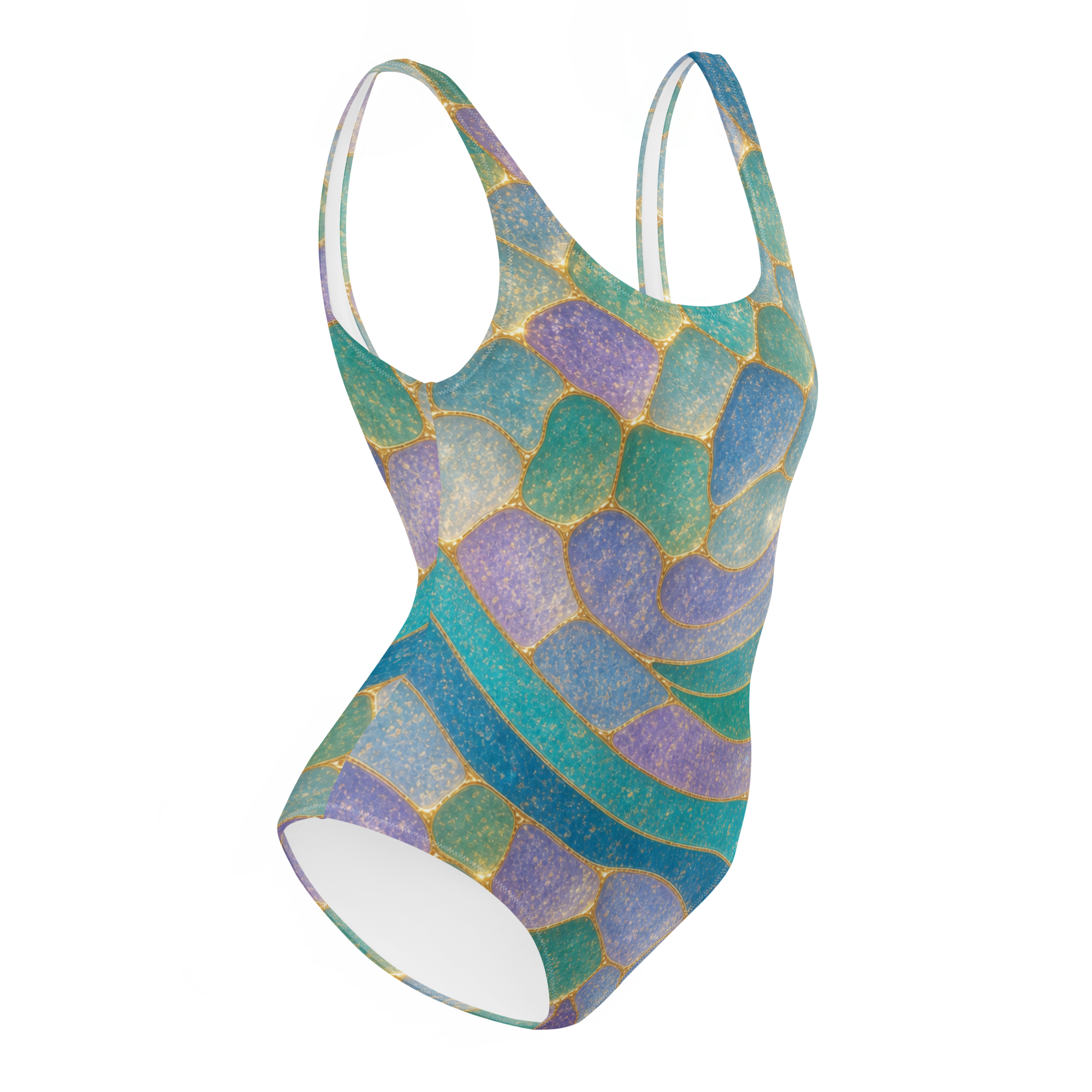 The Refined Elegance Sea Glass & Pearls Premium One-Piece