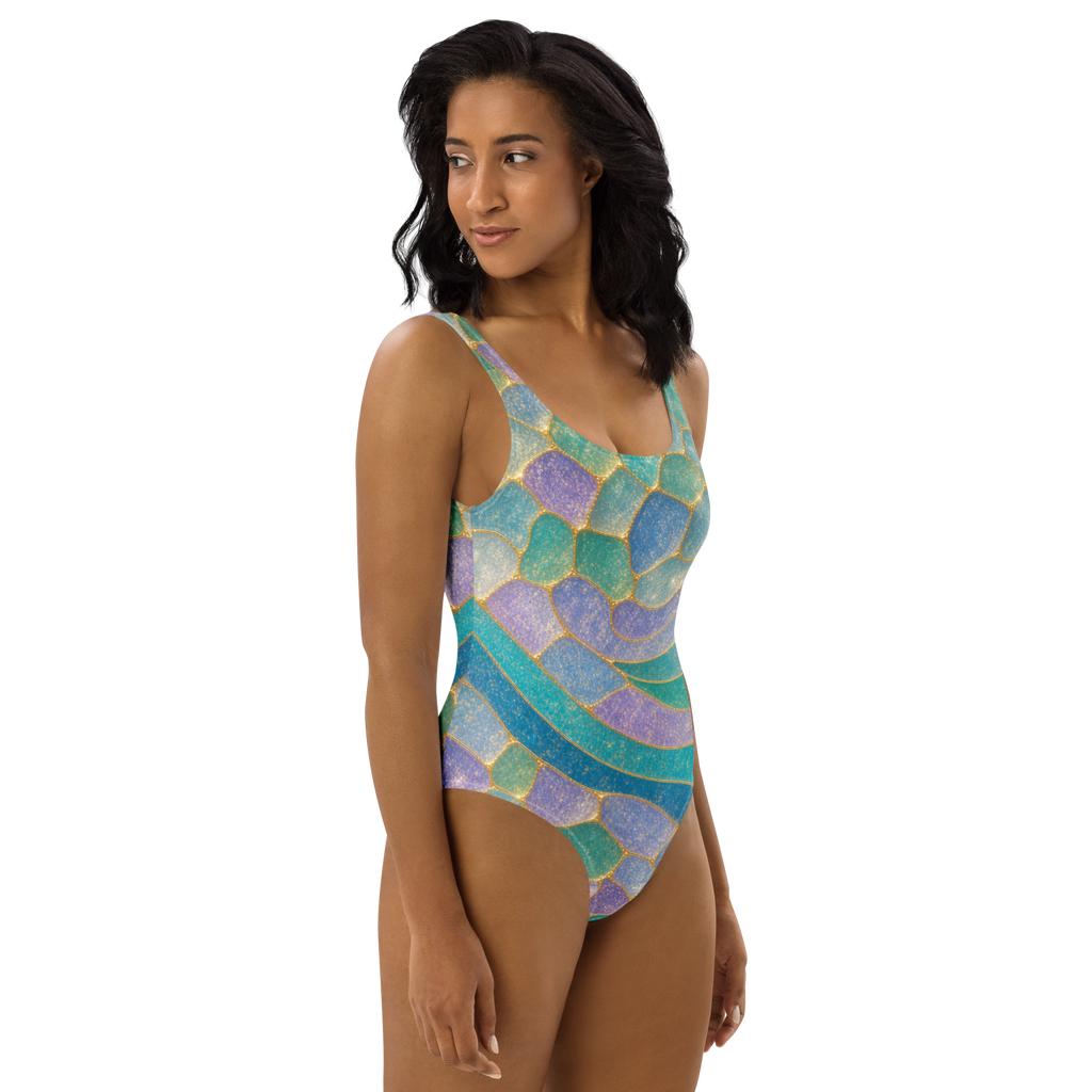The Refined Elegance Sea Glass & Pearls Premium One-Piece