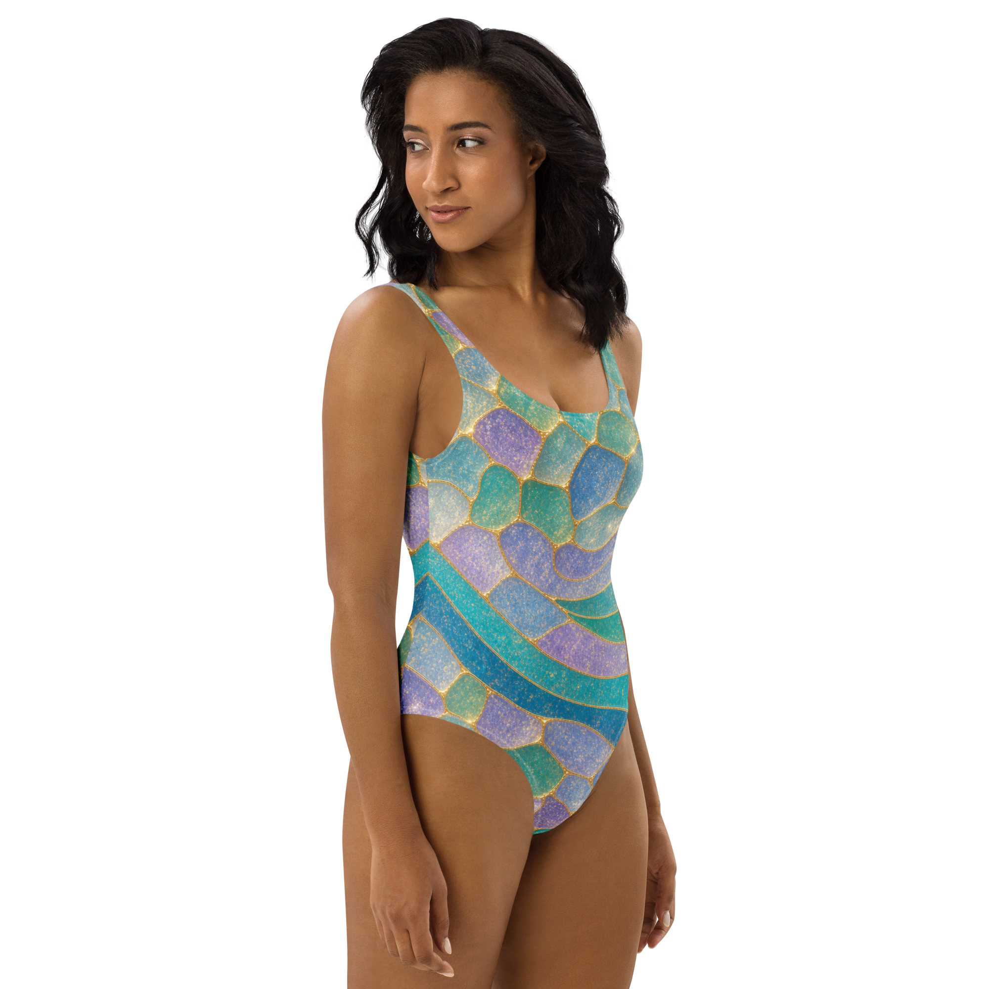 The Refined Elegance Sea Glass & Pearls Premium One-Piece