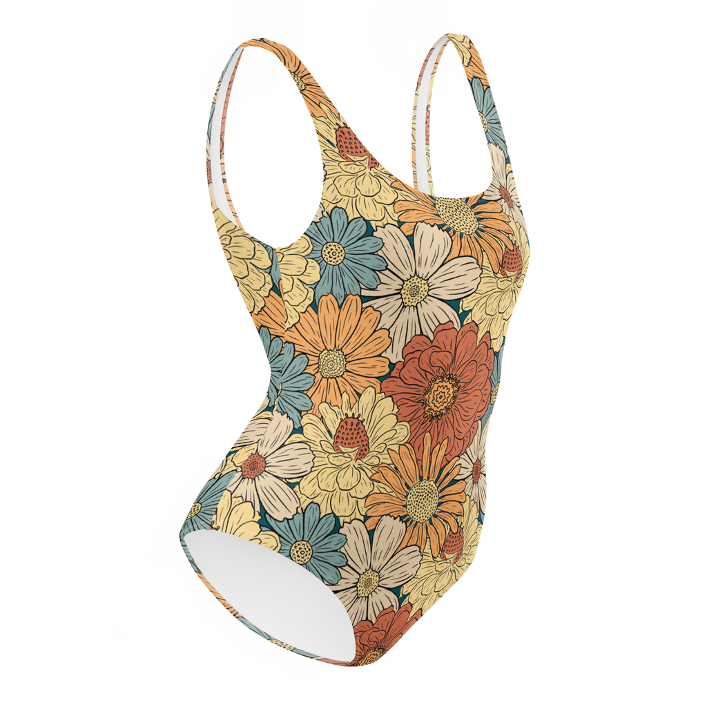 The Vintage Americana Dahlia & Daisy One-Piece Swimsuit