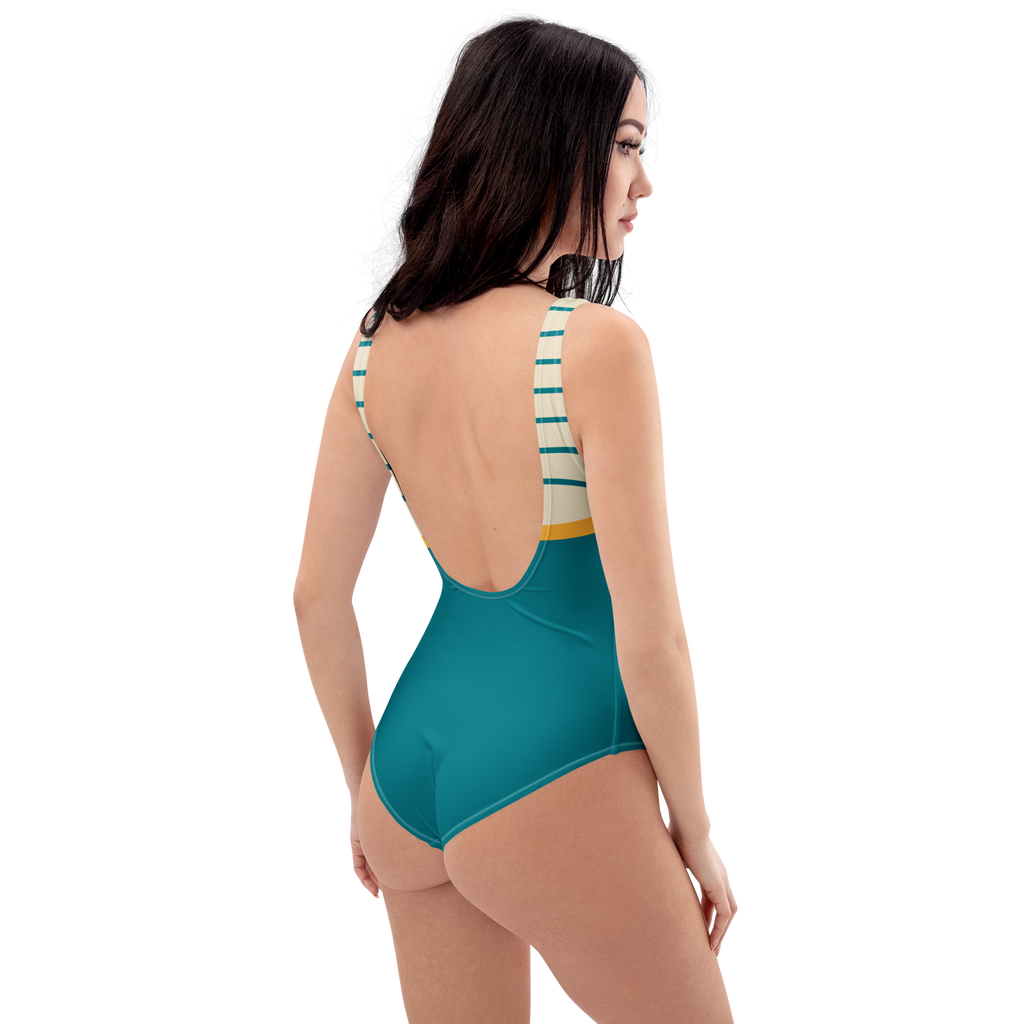 The Vintage Americana  Regatta Club High-Waist Silhouette Swimsuit