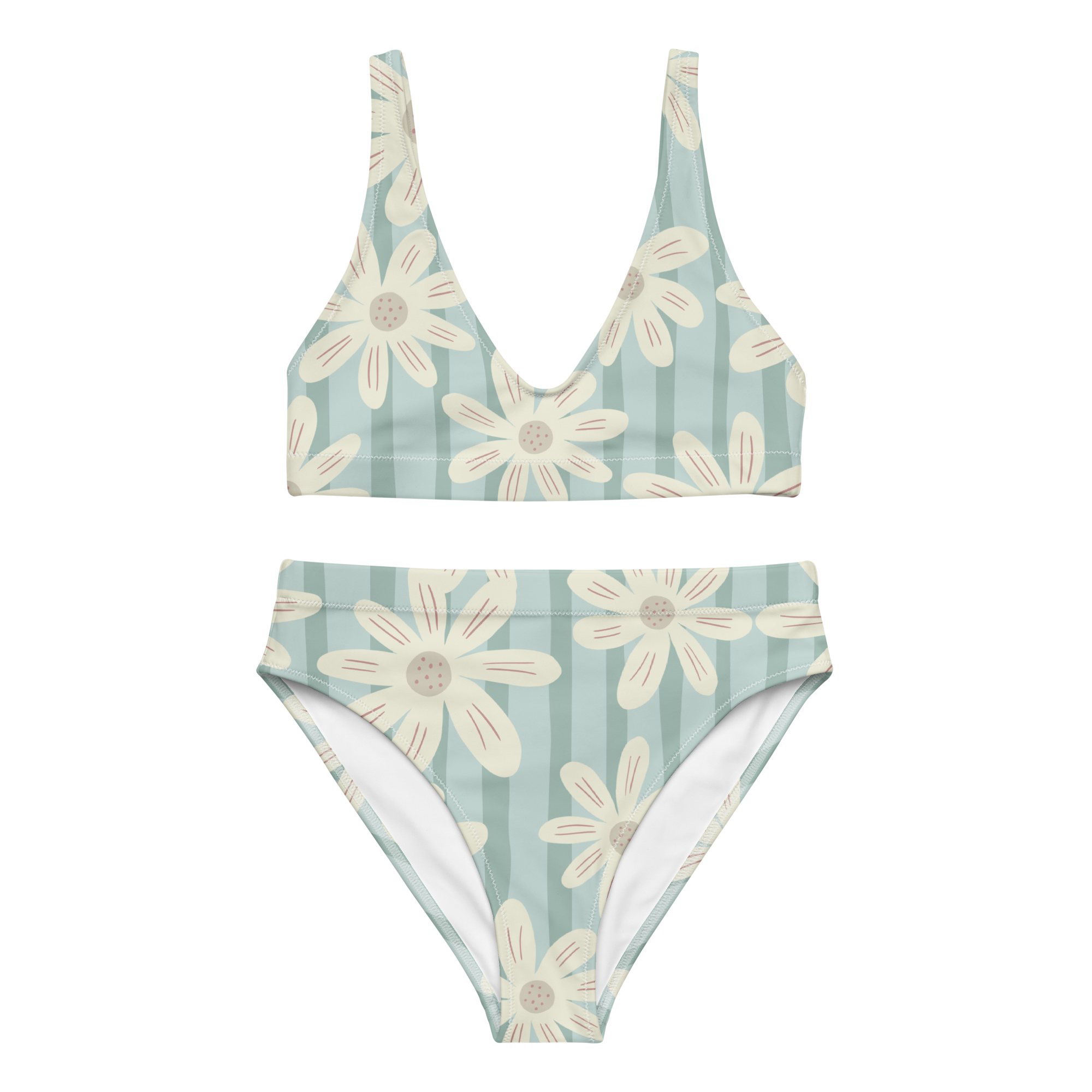 The Vintage Americana Retro Daisy High-Waisted Bikini