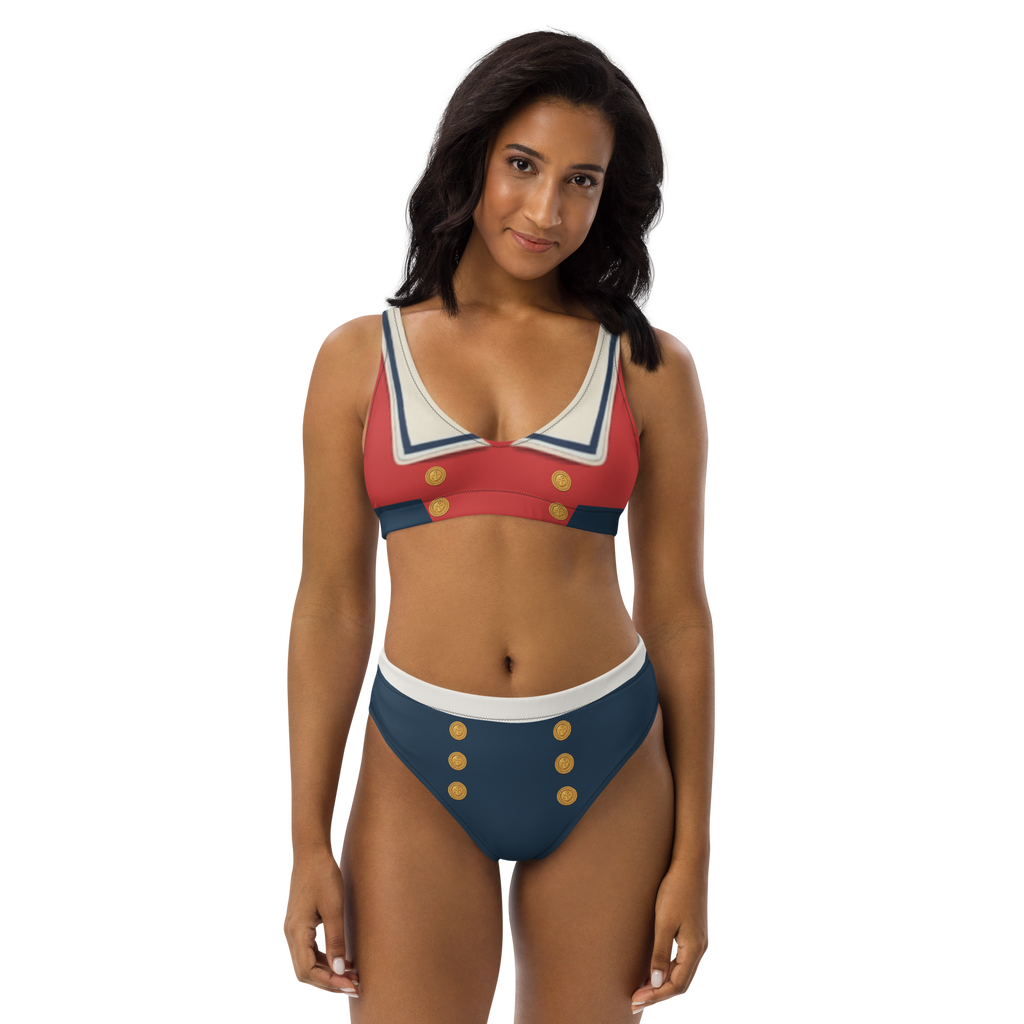 The Vintage Americana High-Waisted Sailor Uniform Bikini