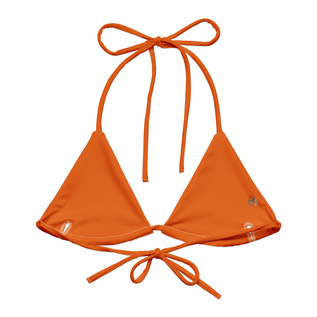 Hibiscus Grid Lattice Recycled String Bikini Top
