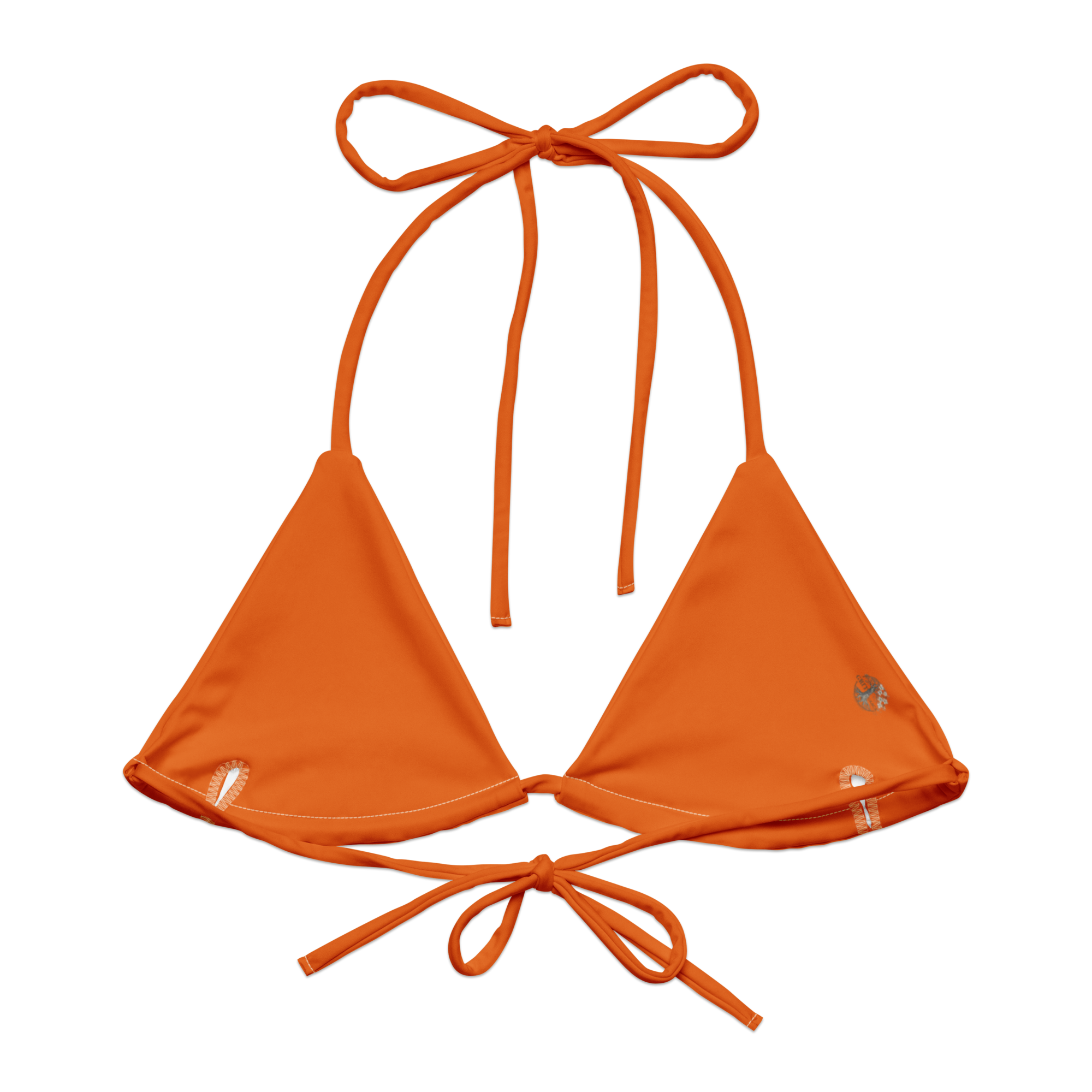 Hibiscus Grid Lattice Recycled String Bikini Top