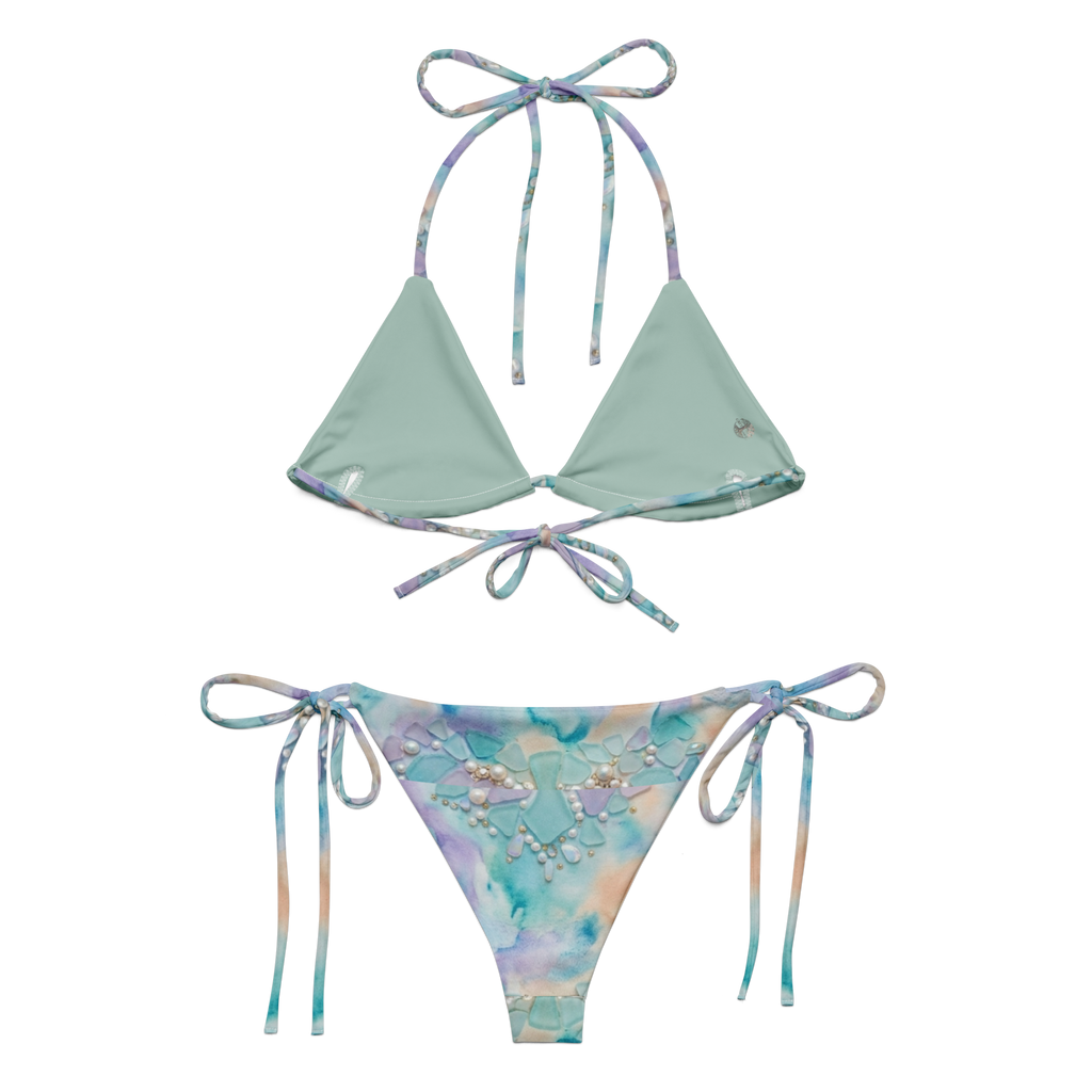 The Refined Elegance Sea Glass & Pearls Premium Bikini