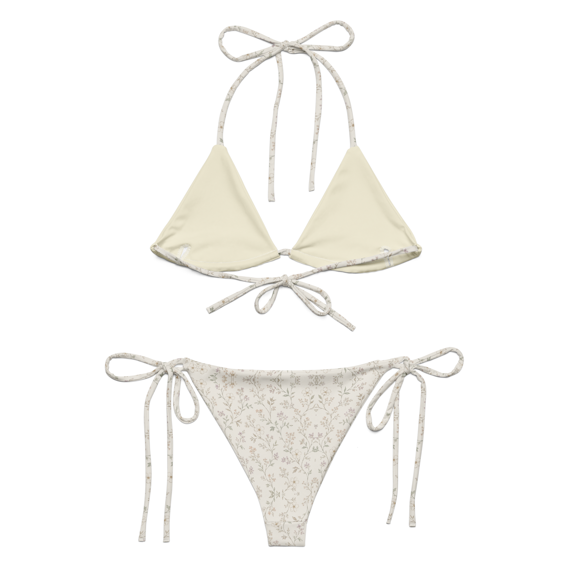 The Vintage Americana Soft Floral String Bikini