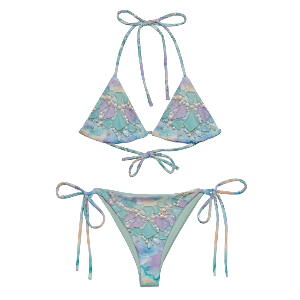 The Refined Elegance Sea Glass & Pearls Premium Bikini