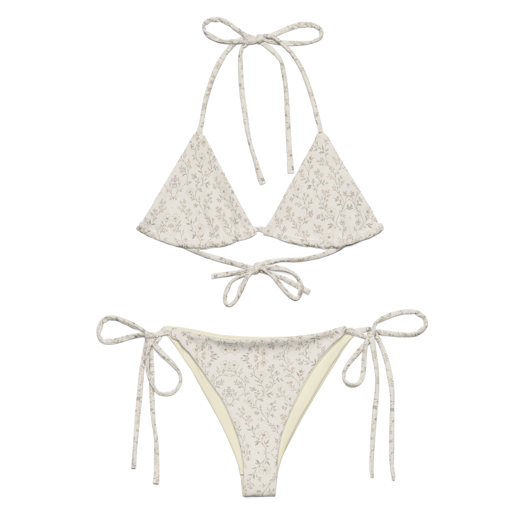 The Vintage Americana Soft Floral String Bikini