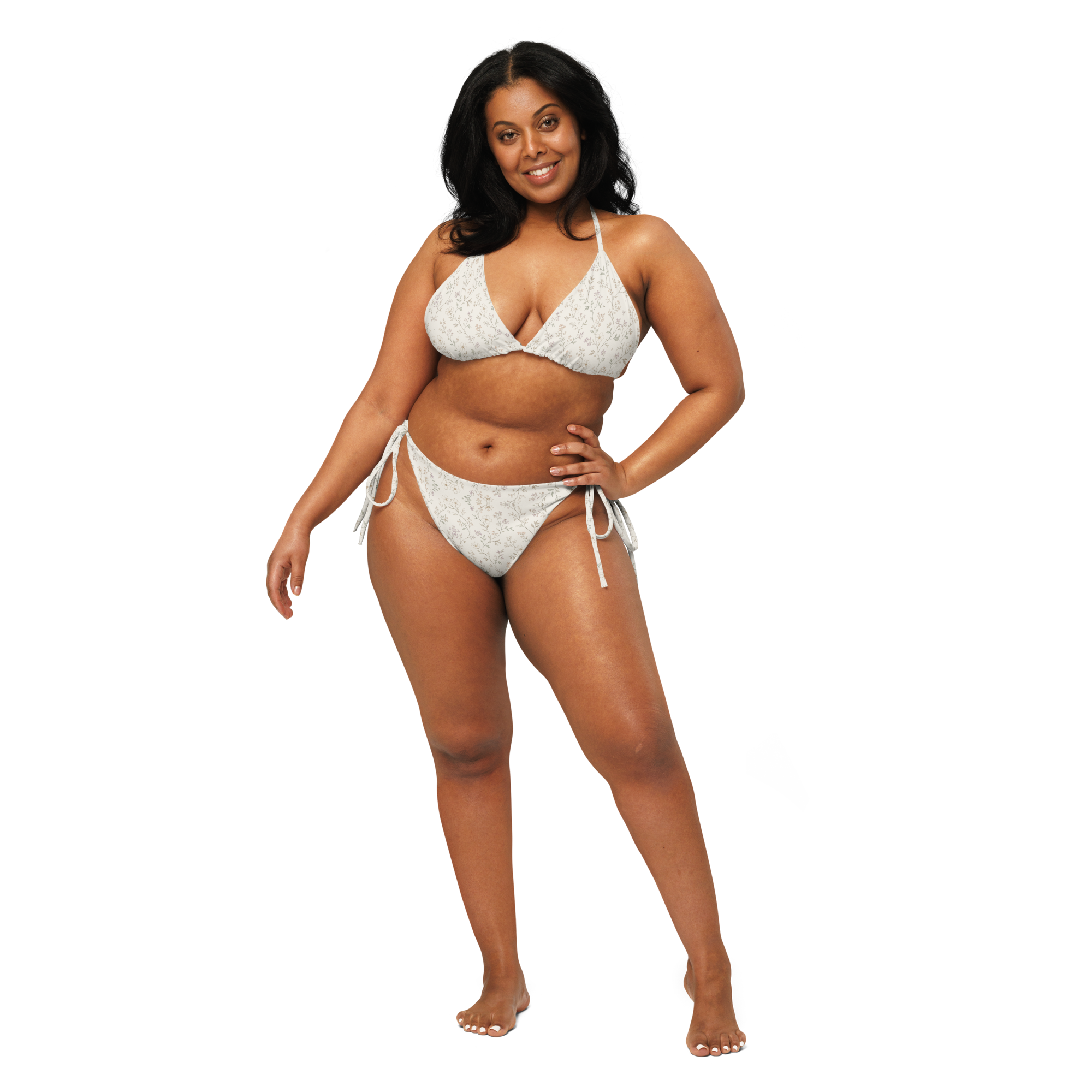 The Vintage Americana Soft Floral String Bikini