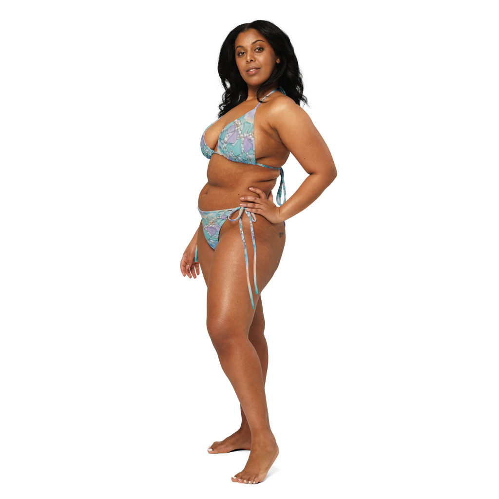 The Refined Elegance Sea Glass & Pearls Premium Bikini