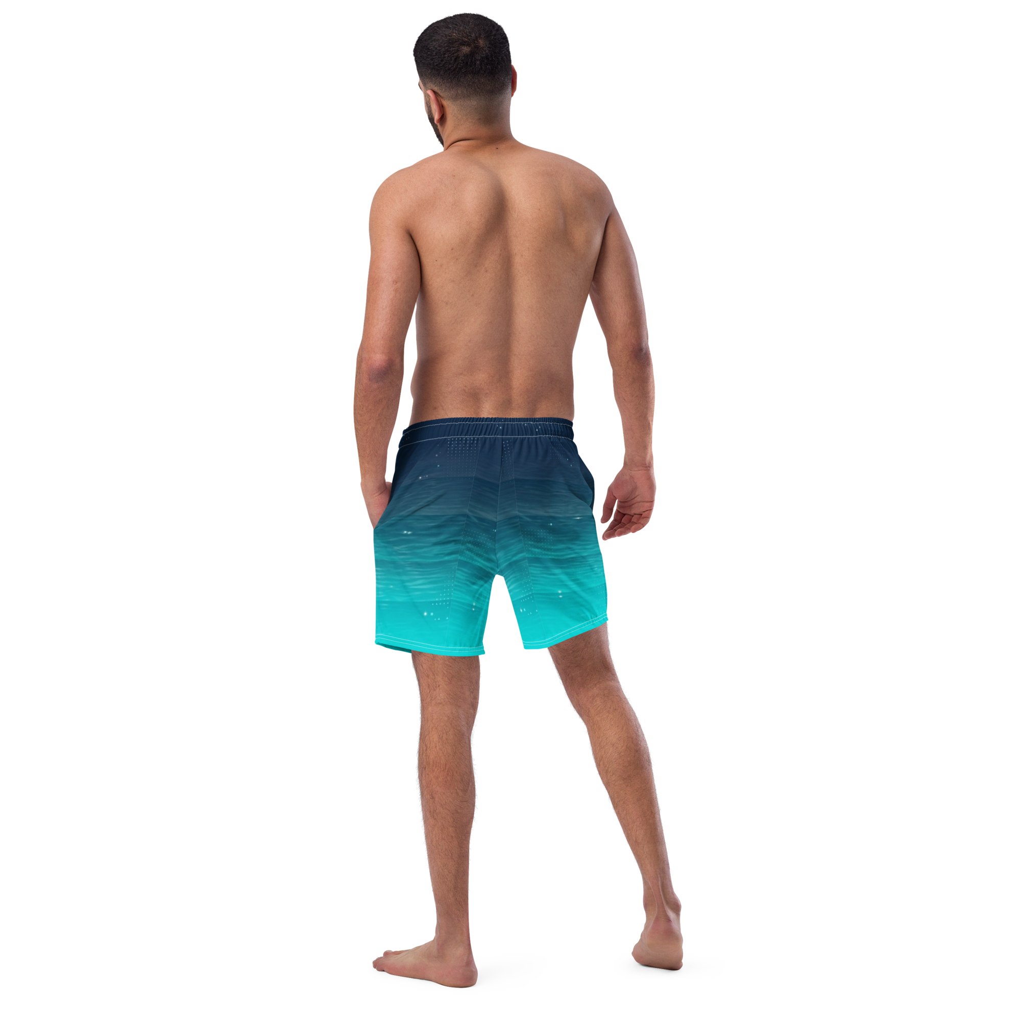 Deep Water Gradient Men's Swim Trunks