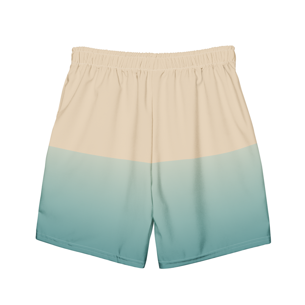 The Vintage Americana Ombré Mountain & Wave Swim Trunks