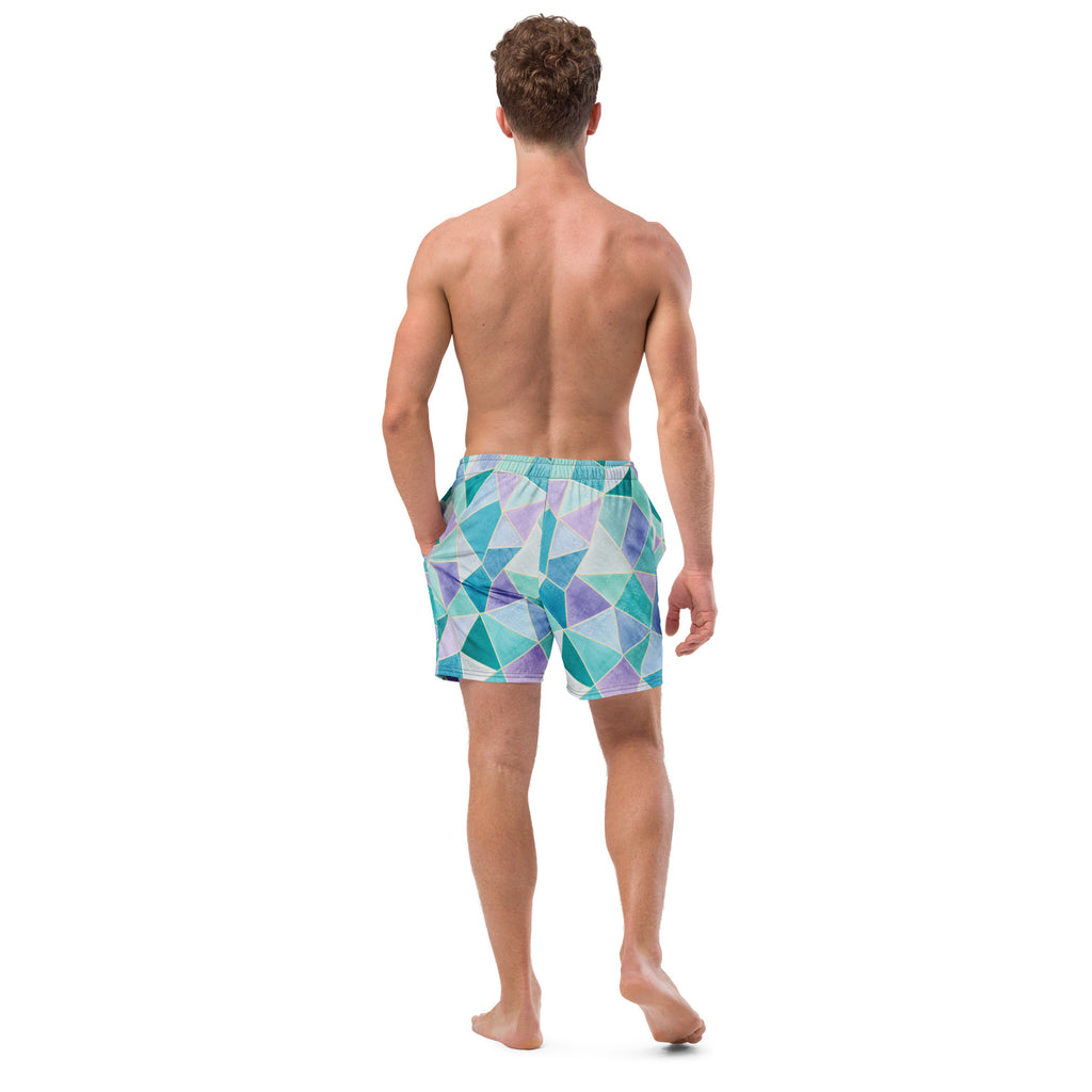 The Refined Elegance Mosaic Band Swim Trunks