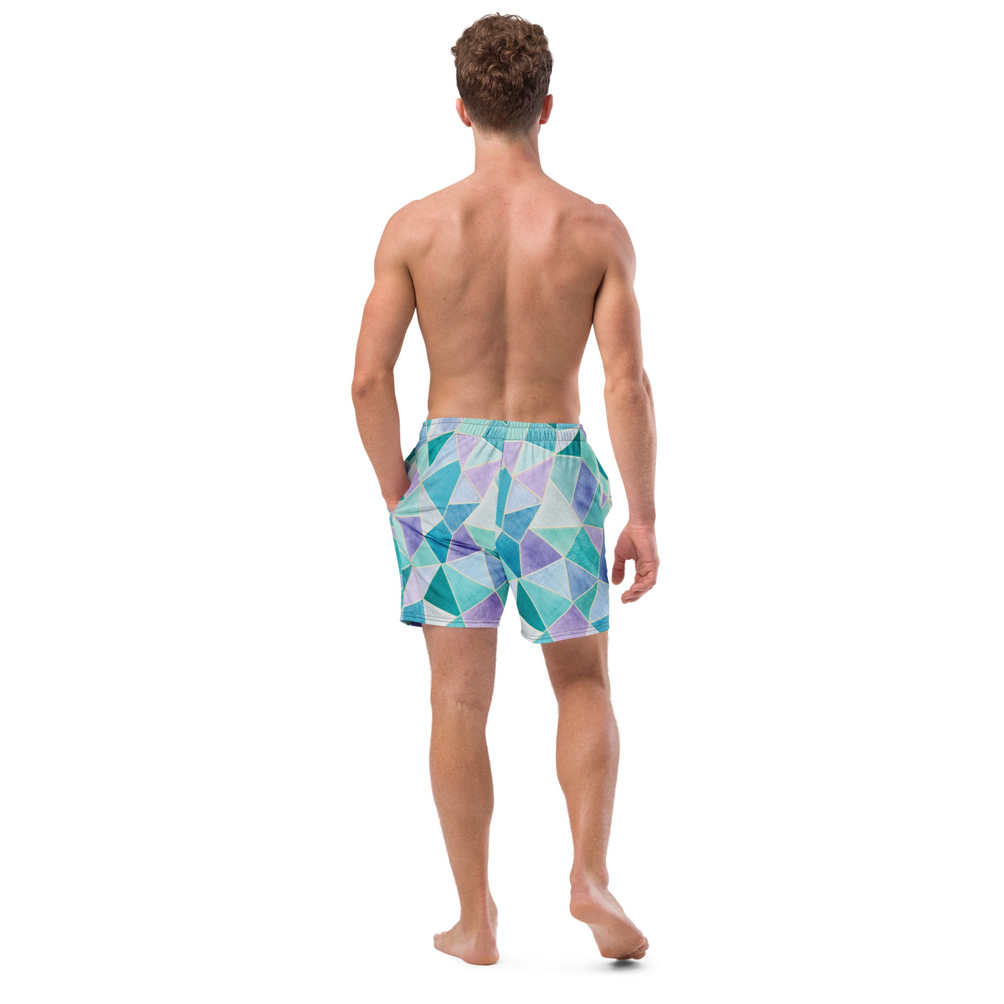 The Refined Elegance Mosaic Band Swim Trunks