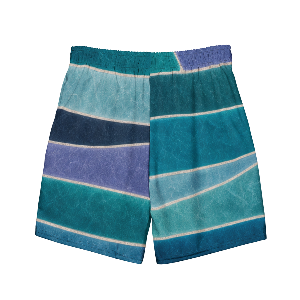 The Refined Elegance Rectangular Mosaic Swim Trunks