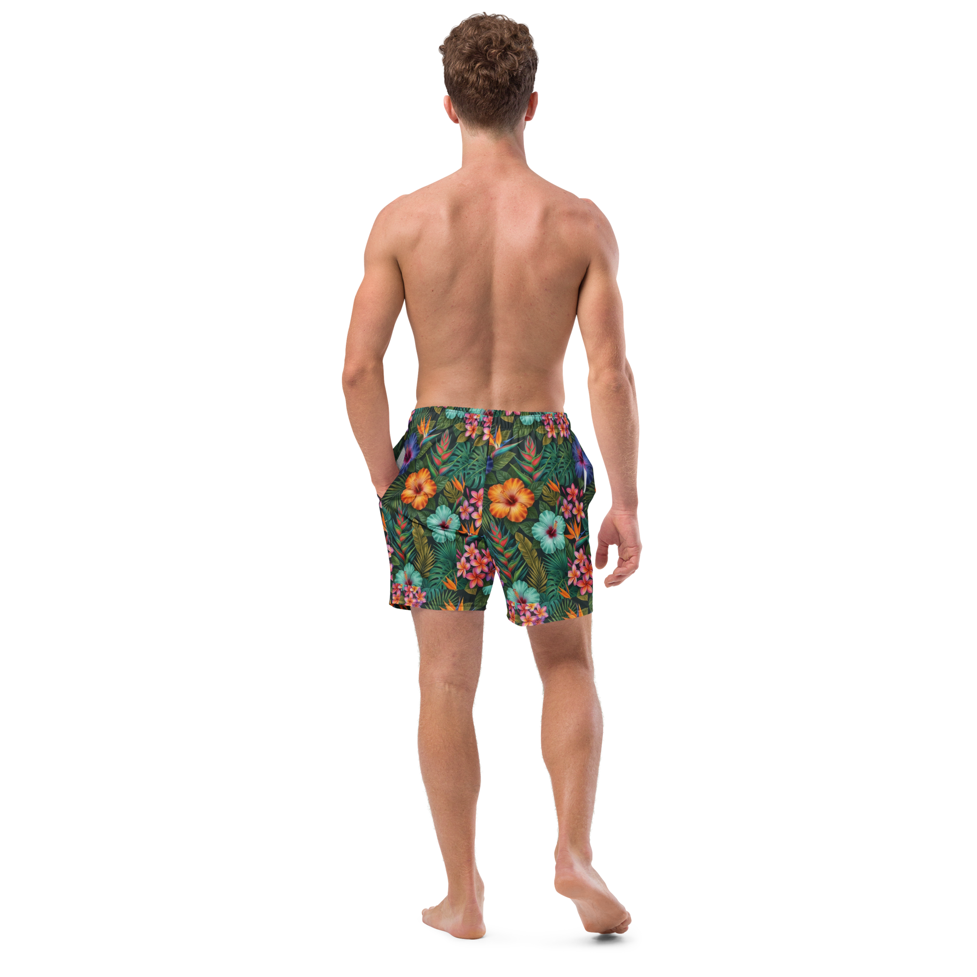 Appalachian Tropical Wildflower Men's Swim Trunks
