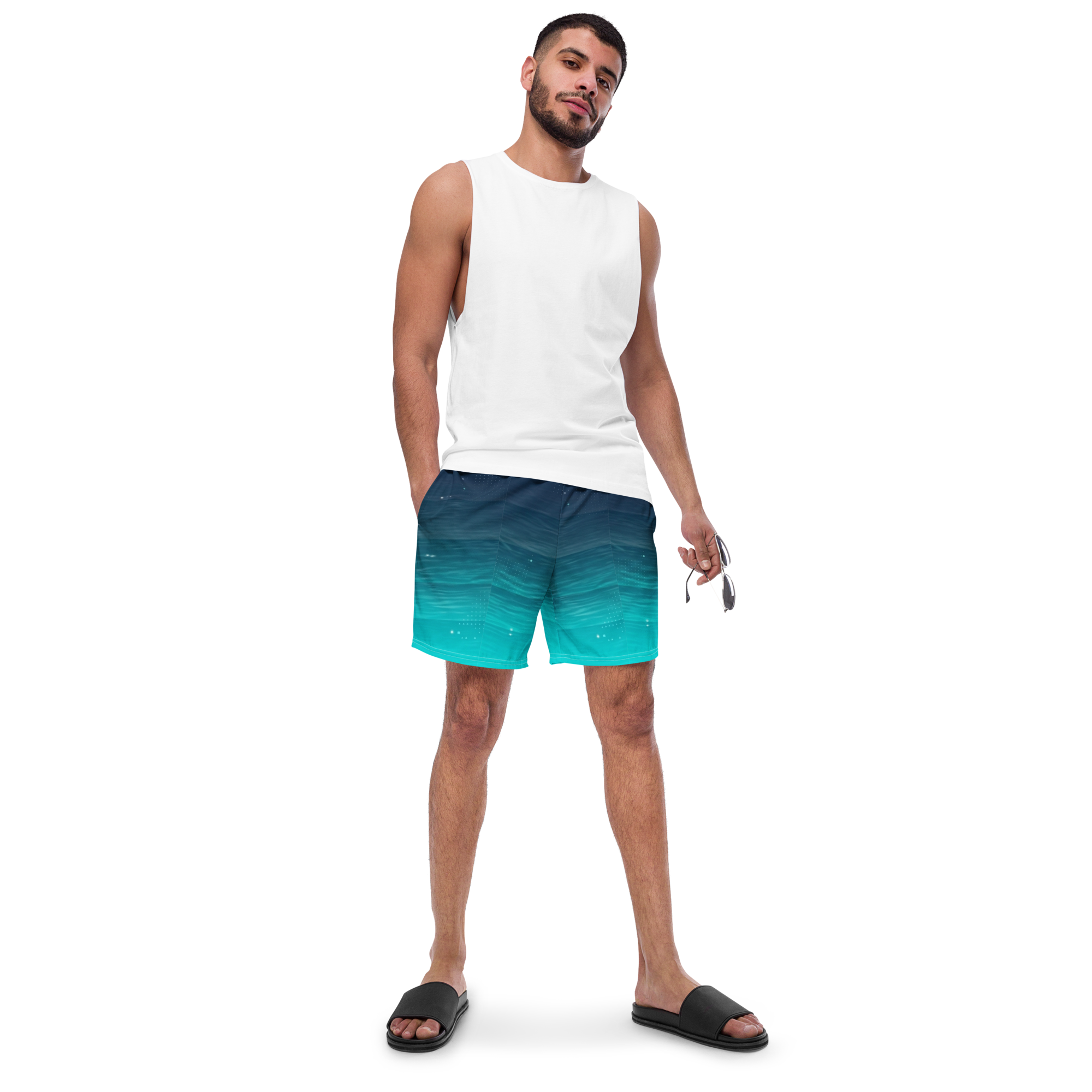 Deep Water Gradient Men's Swim Trunks