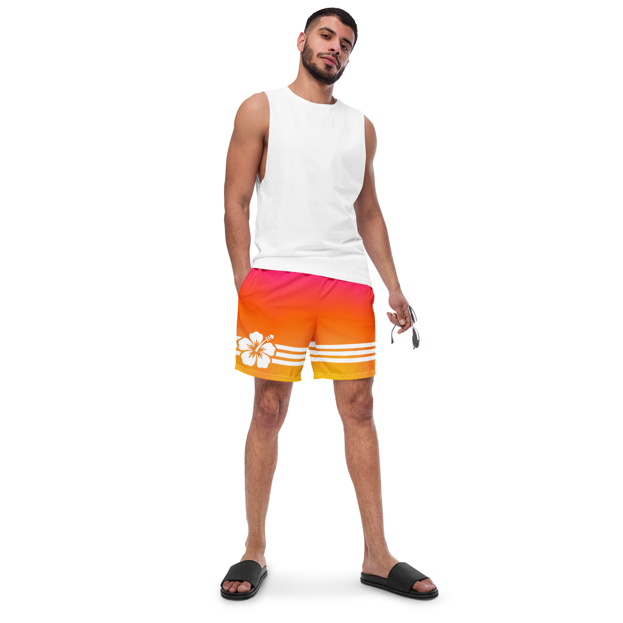 The Tropical Hibiscus Gradient Board Shorts