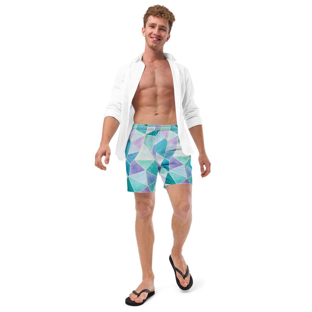 The Refined Elegance Mosaic Band Swim Trunks