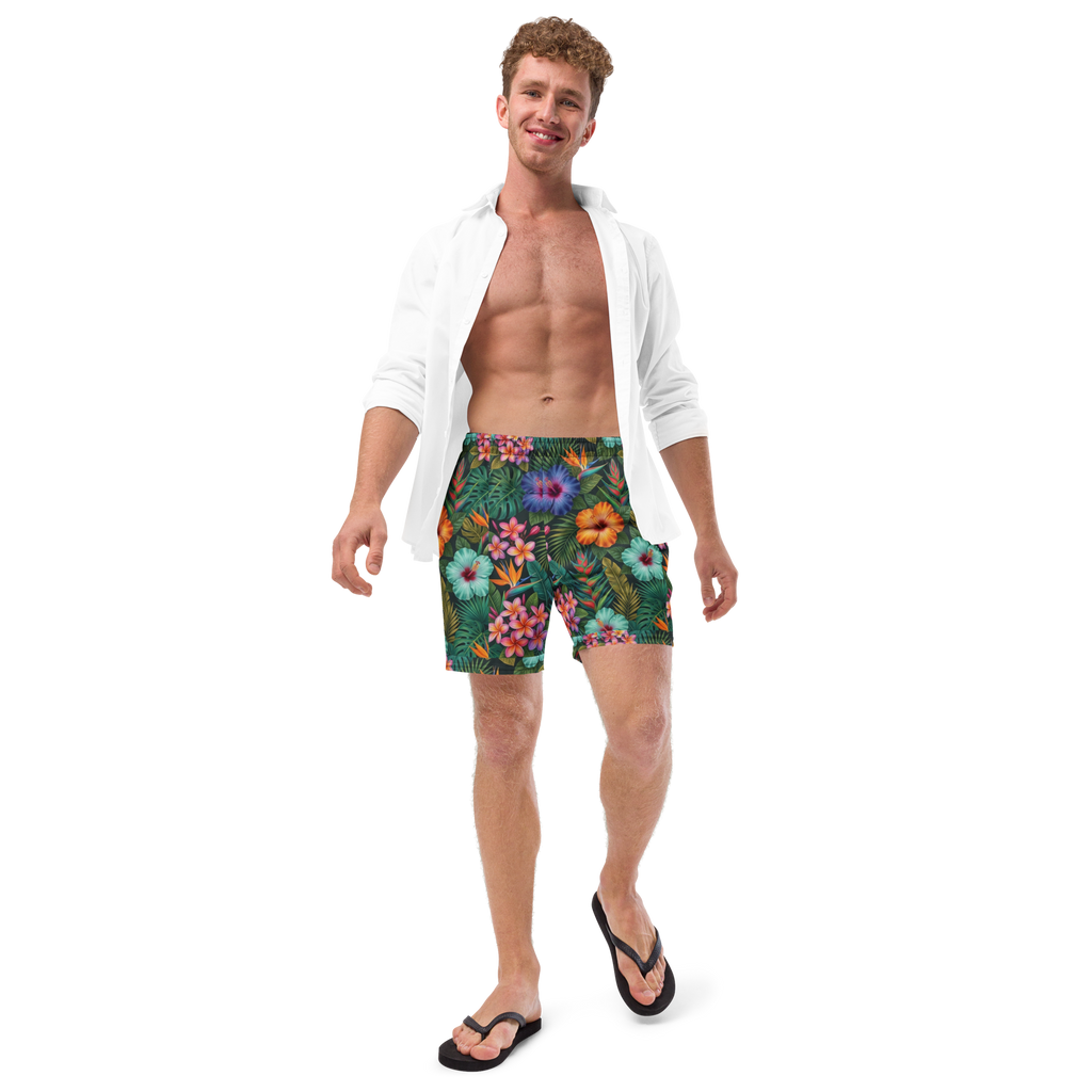 Appalachian Tropical Wildflower Men's Swim Trunks