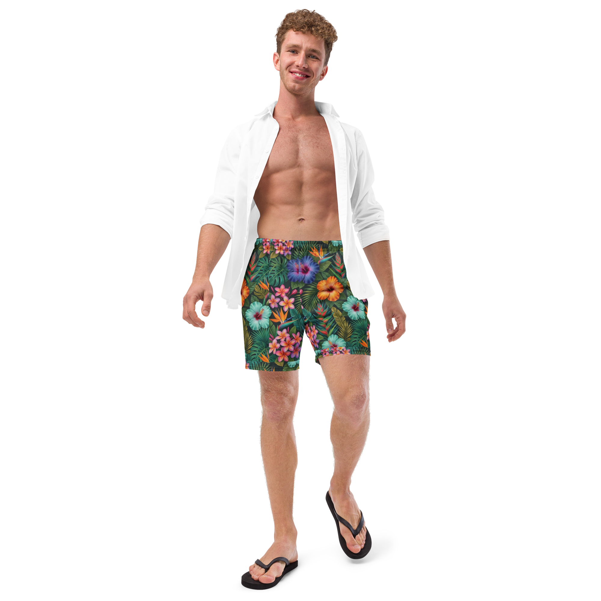 Appalachian Tropical Wildflower Men's Swim Trunks