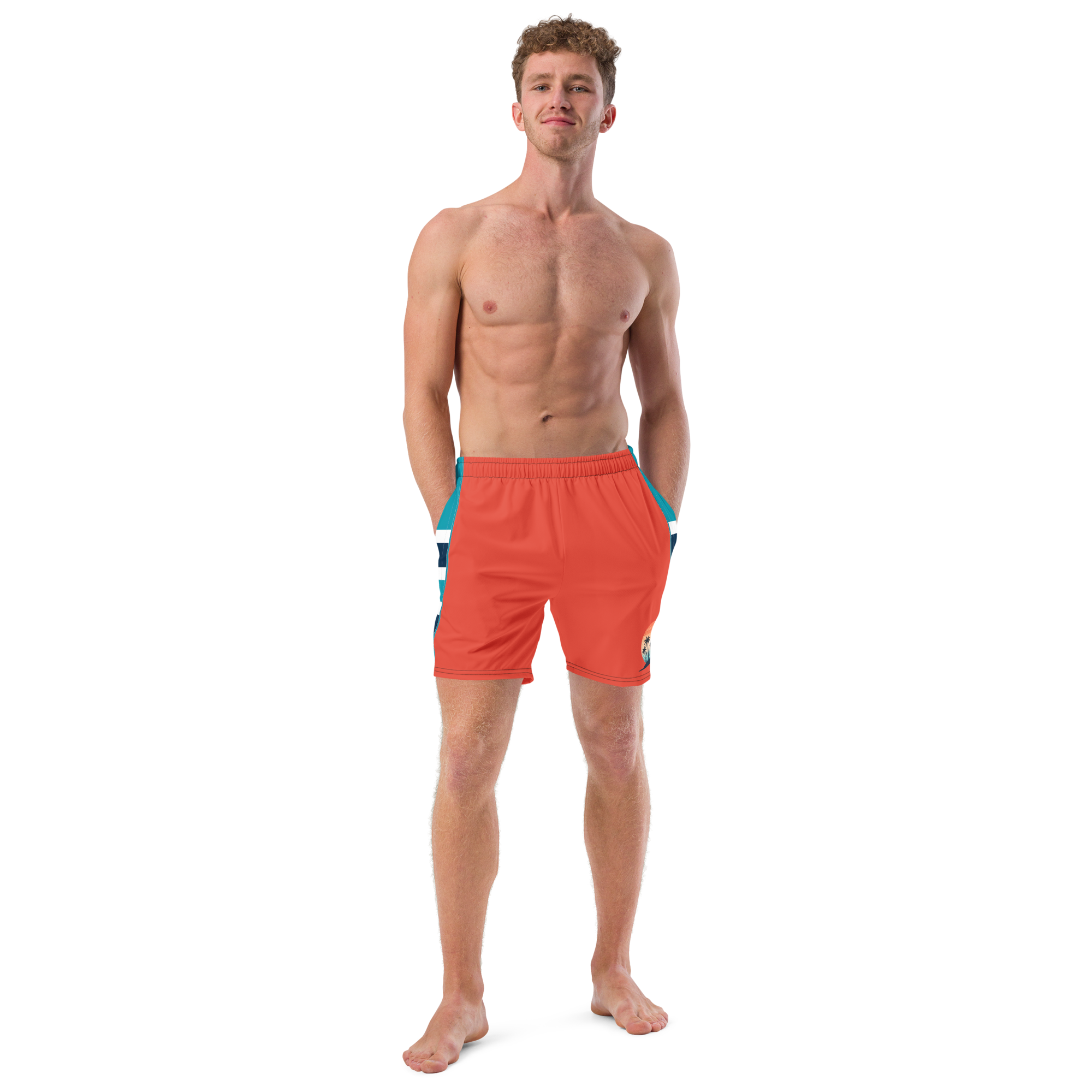 The Lifeguard Edition Men's All-Over Print Swim Trunks