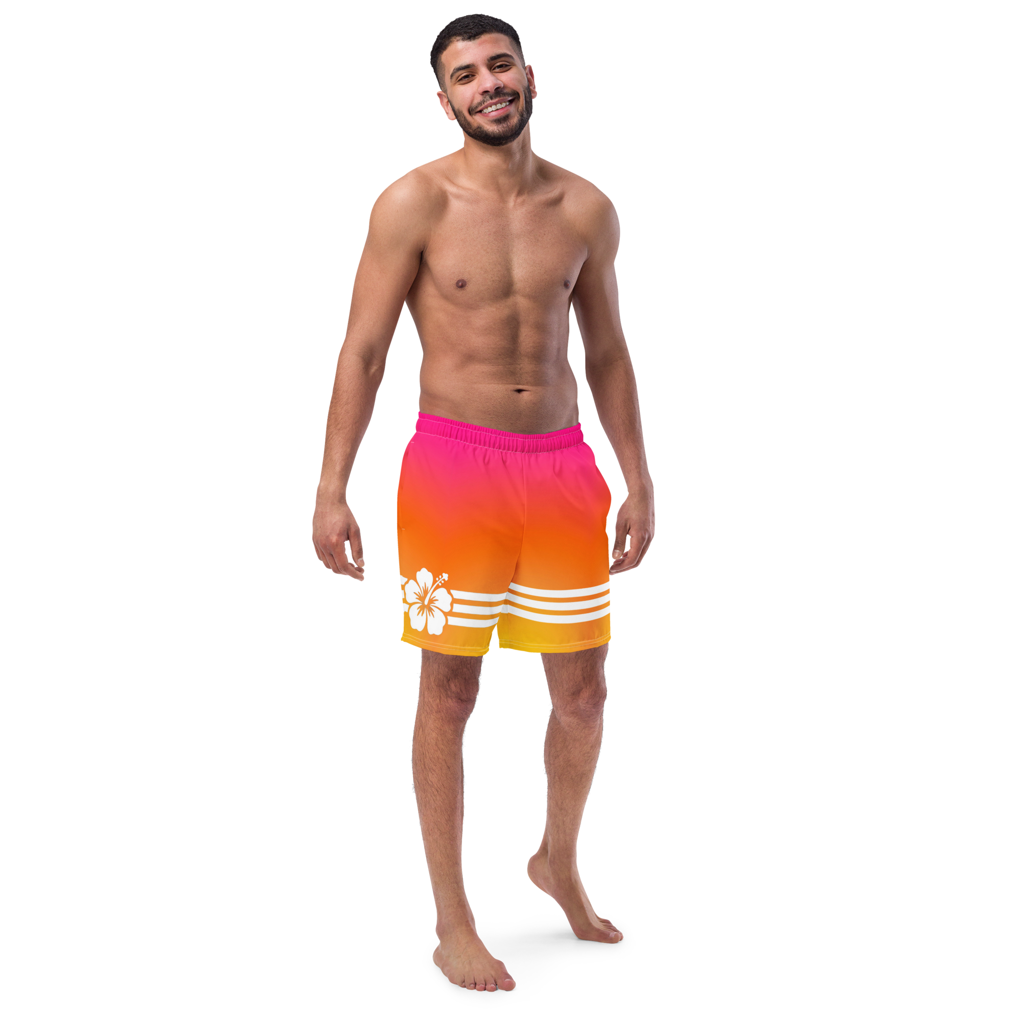 The Tropical Hibiscus Gradient Board Shorts