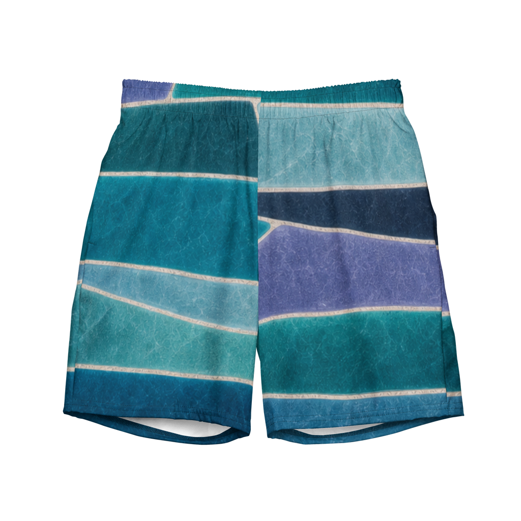 The Refined Elegance Rectangular Mosaic Swim Trunks