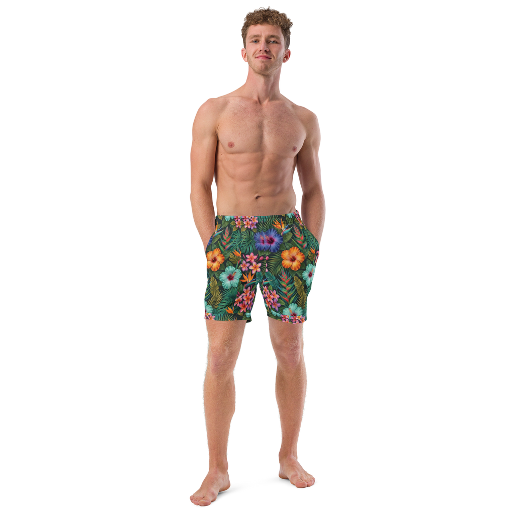 Appalachian Tropical Wildflower Men's Swim Trunks