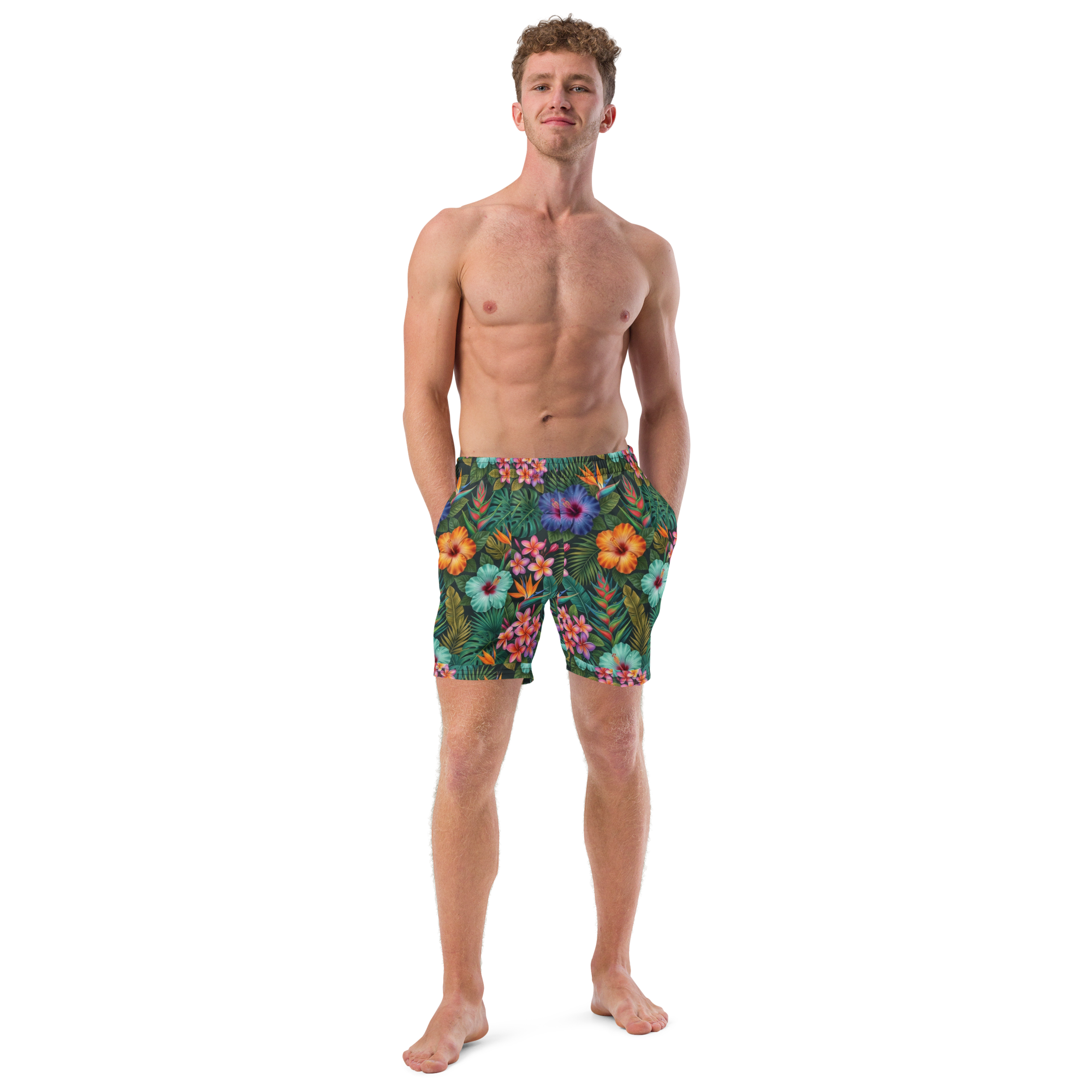 Appalachian Tropical Wildflower Men's Swim Trunks