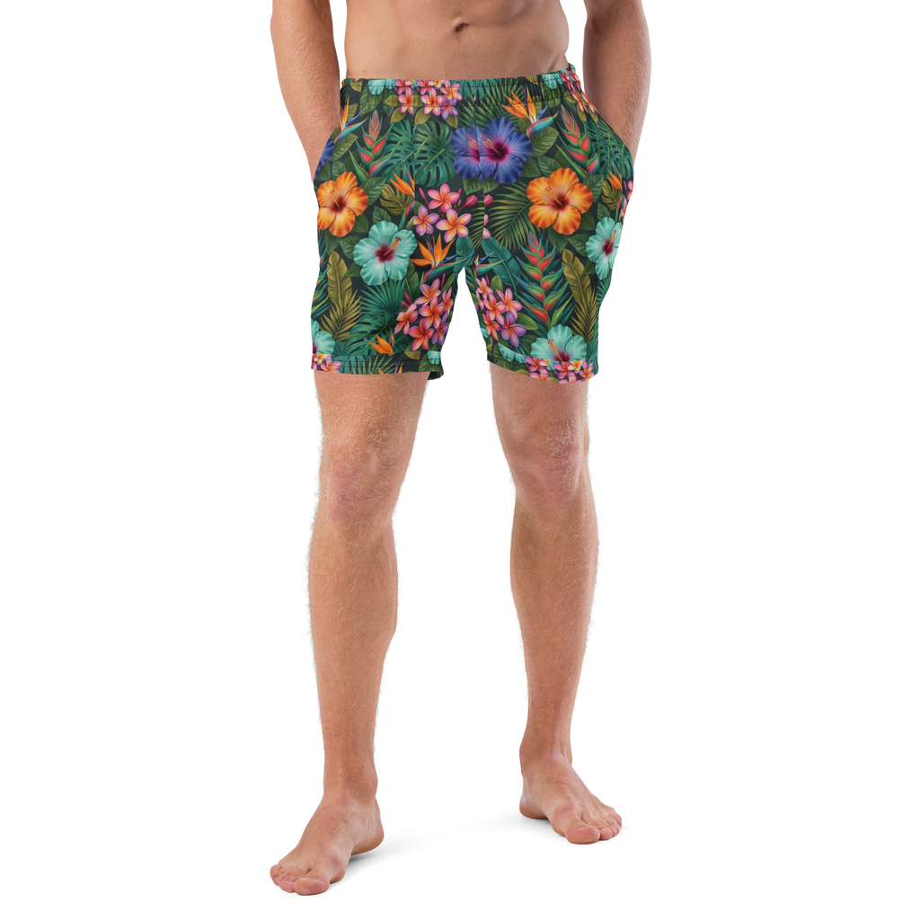 Appalachian Tropical Wildflower Men's Swim Trunks